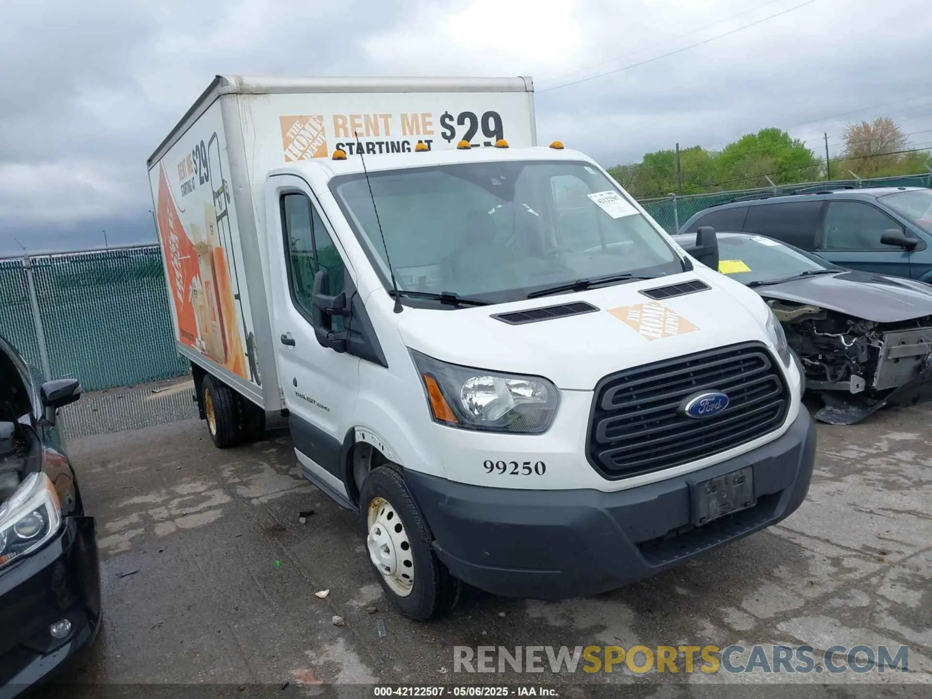 1 Photograph of a damaged car 1FDBF8ZM4KKA83933 FORD TRANSIT-350 CAB 2019