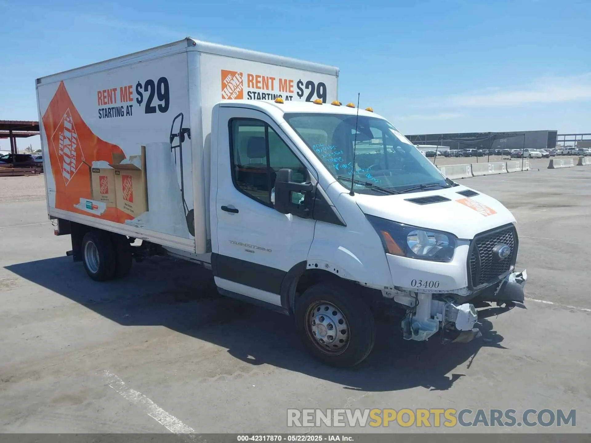 1 Photograph of a damaged car 1FDBF6ZGXPKA14105 FORD TRANSIT-350 CAB 2023