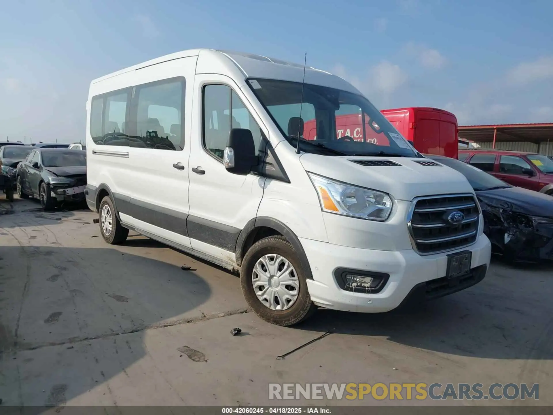1 Photograph of a damaged car 1FBAX2C81LKA42607 FORD TRANSIT-350 PASSENGER VAN 2020