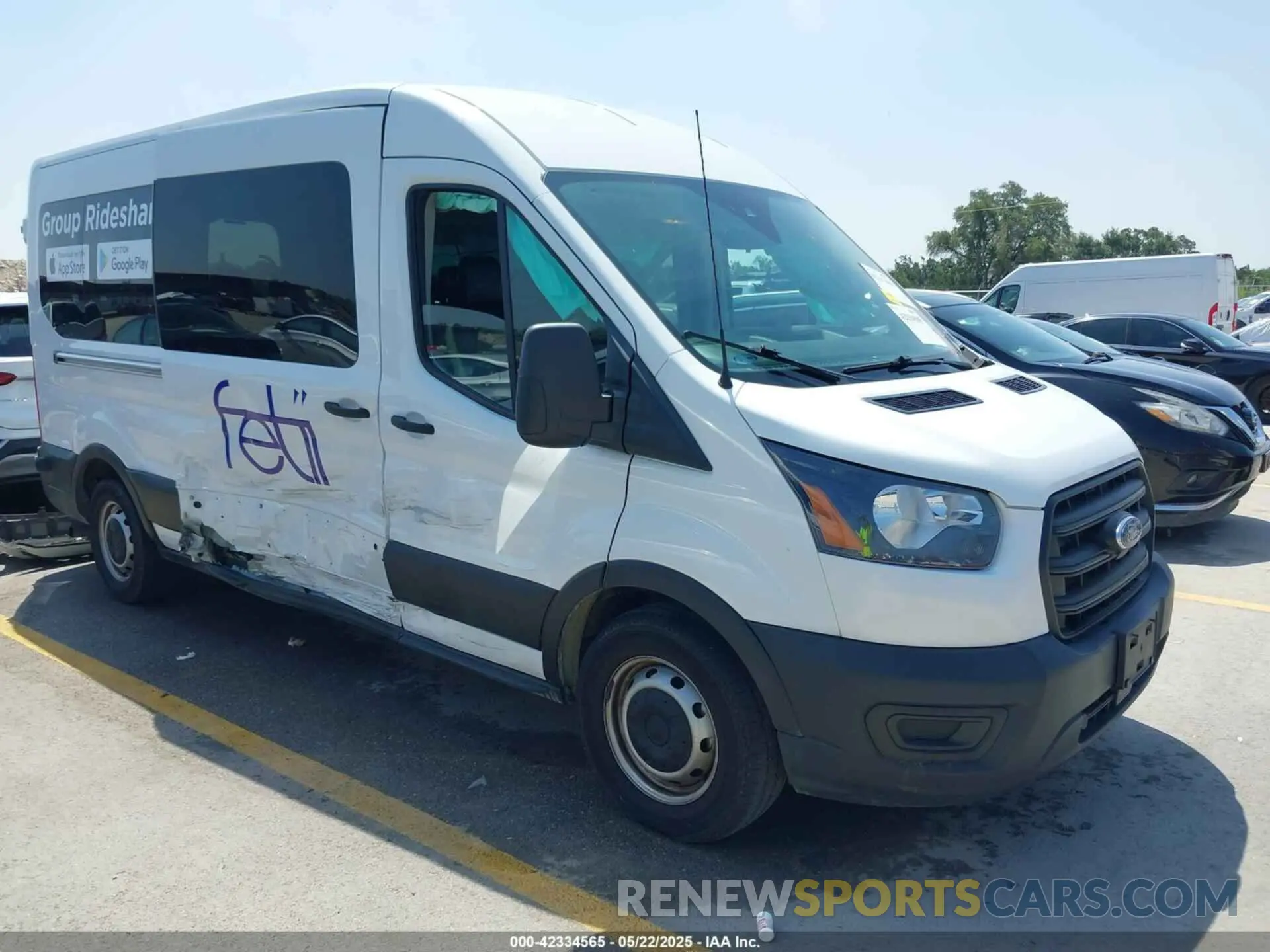 1 Фотография поврежденного автомобиля 1FBAX2CG7LKB42783 FORD TRANSIT-350 PASSENGER VAN 2020