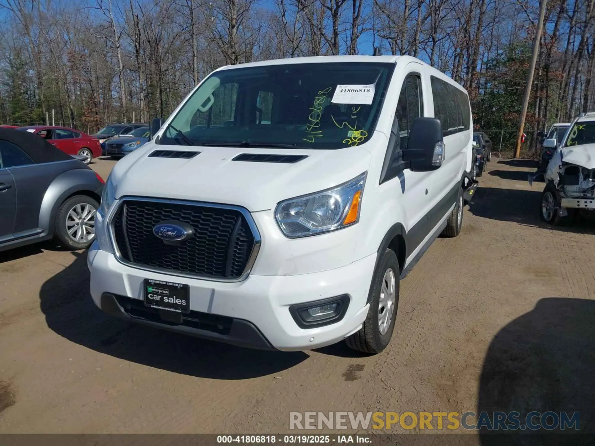 2 Photograph of a damaged car 1FBAX2Y83MKA49312 FORD TRANSIT-350 PASSENGER VAN 2021