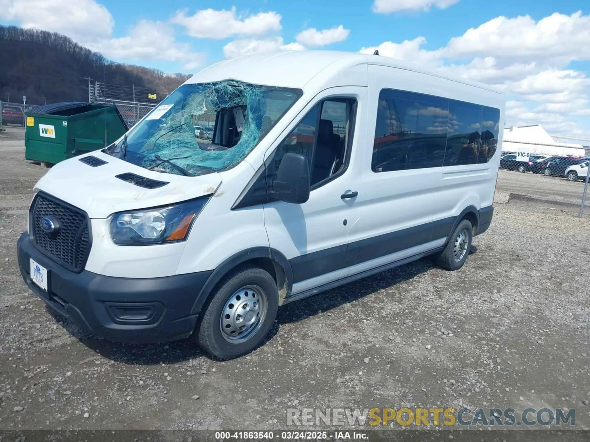 2 Фотография поврежденного автомобиля 1FBAX9C89MKA84050 FORD TRANSIT-350 PASSENGER VAN 2021