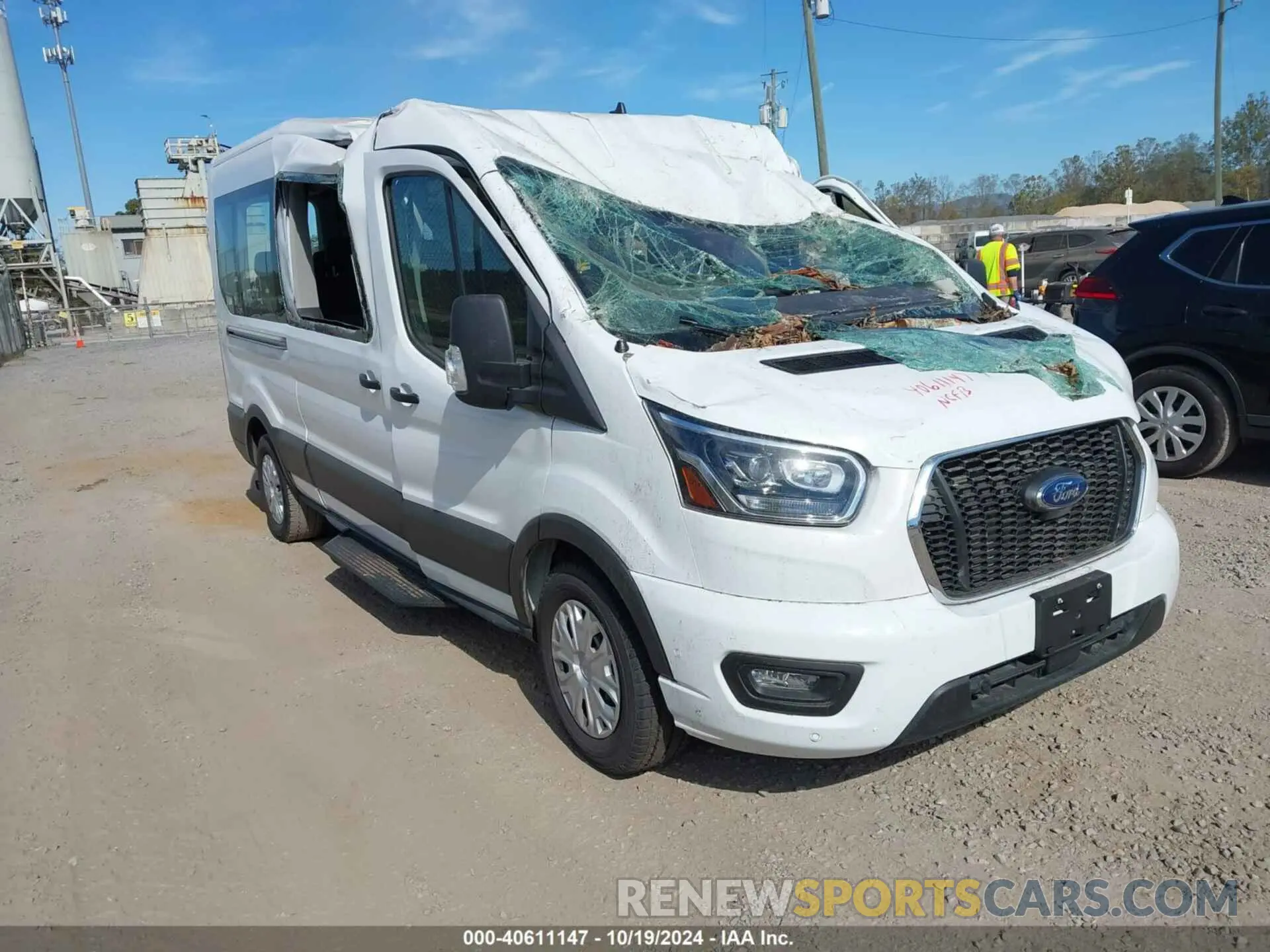 1 Photograph of a damaged car 1FBAX2CG0PKB68650 FORD TRANSIT-350 PASSENGER VAN 2023