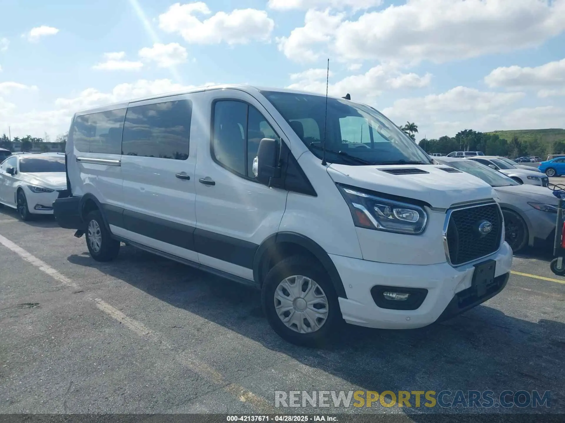 1 Фотография поврежденного автомобиля 1FBAX2YG6PKB08879 FORD TRANSIT-350 PASSENGER VAN 2023