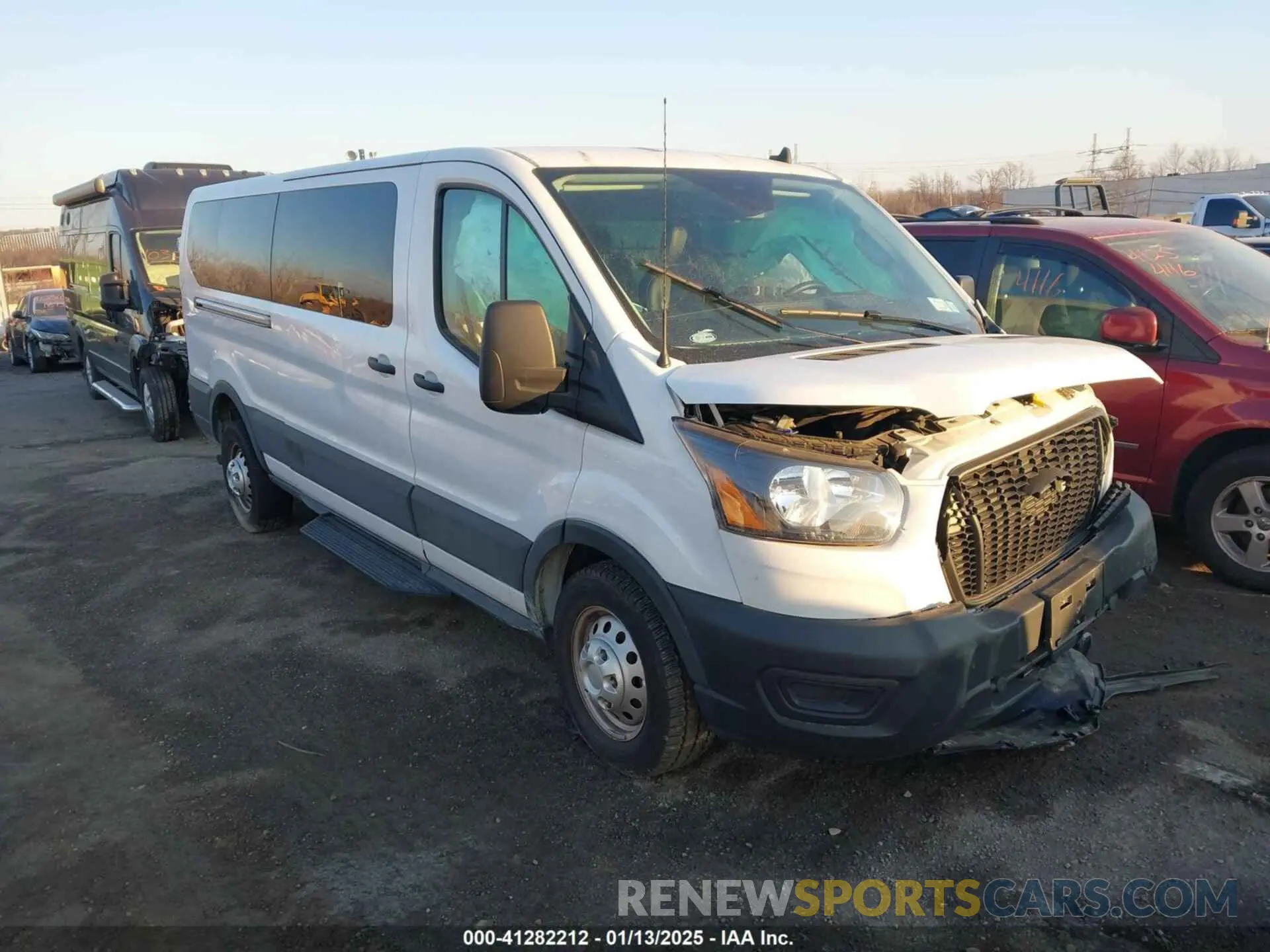 1 Photograph of a damaged car 1FBAX9Y80PKA16636 FORD TRANSIT-350 PASSENGER VAN 2023