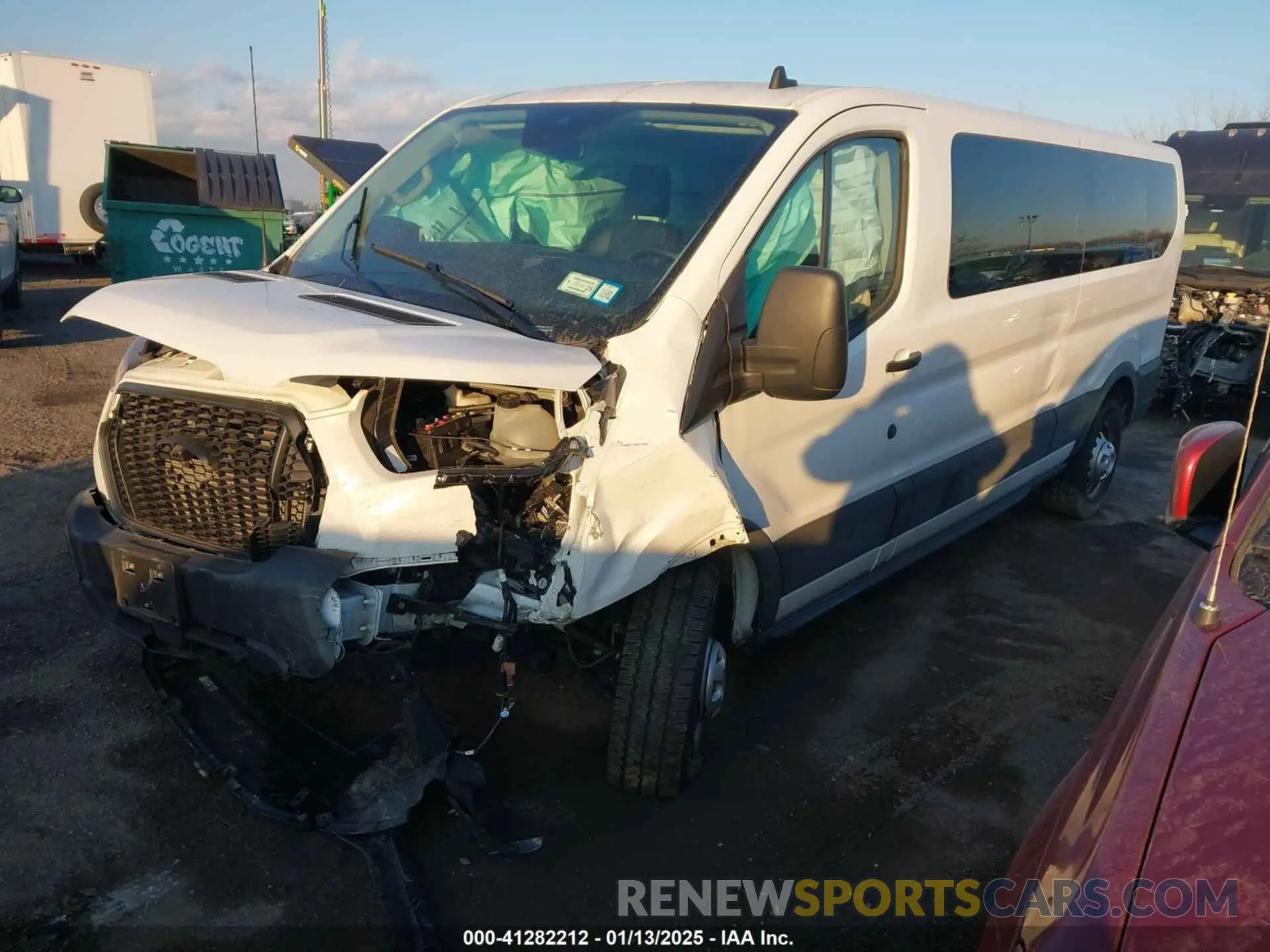 2 Photograph of a damaged car 1FBAX9Y80PKA16636 FORD TRANSIT-350 PASSENGER VAN 2023