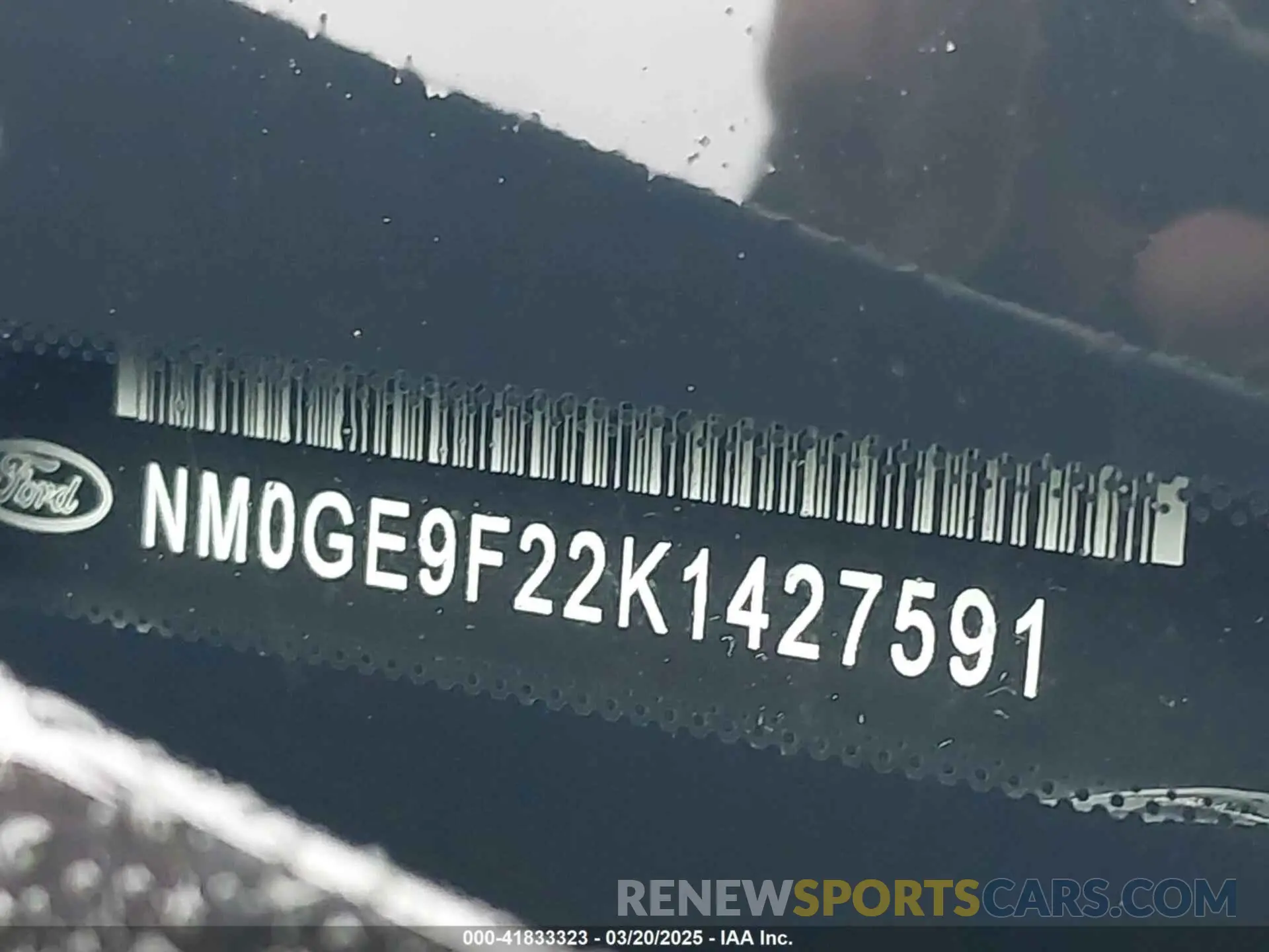 9 Photograph of a damaged car NM0GE9F22K1427591 FORD TRANSIT CONNECT 2019