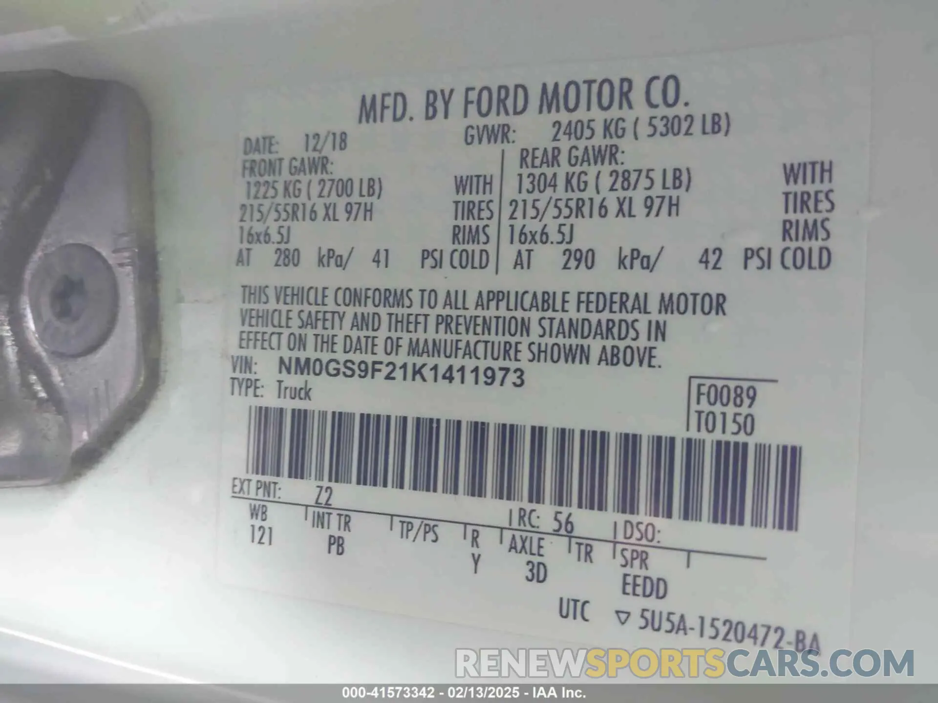 9 Photograph of a damaged car NM0GS9F21K1411973 FORD TRANSIT CONNECT 2019