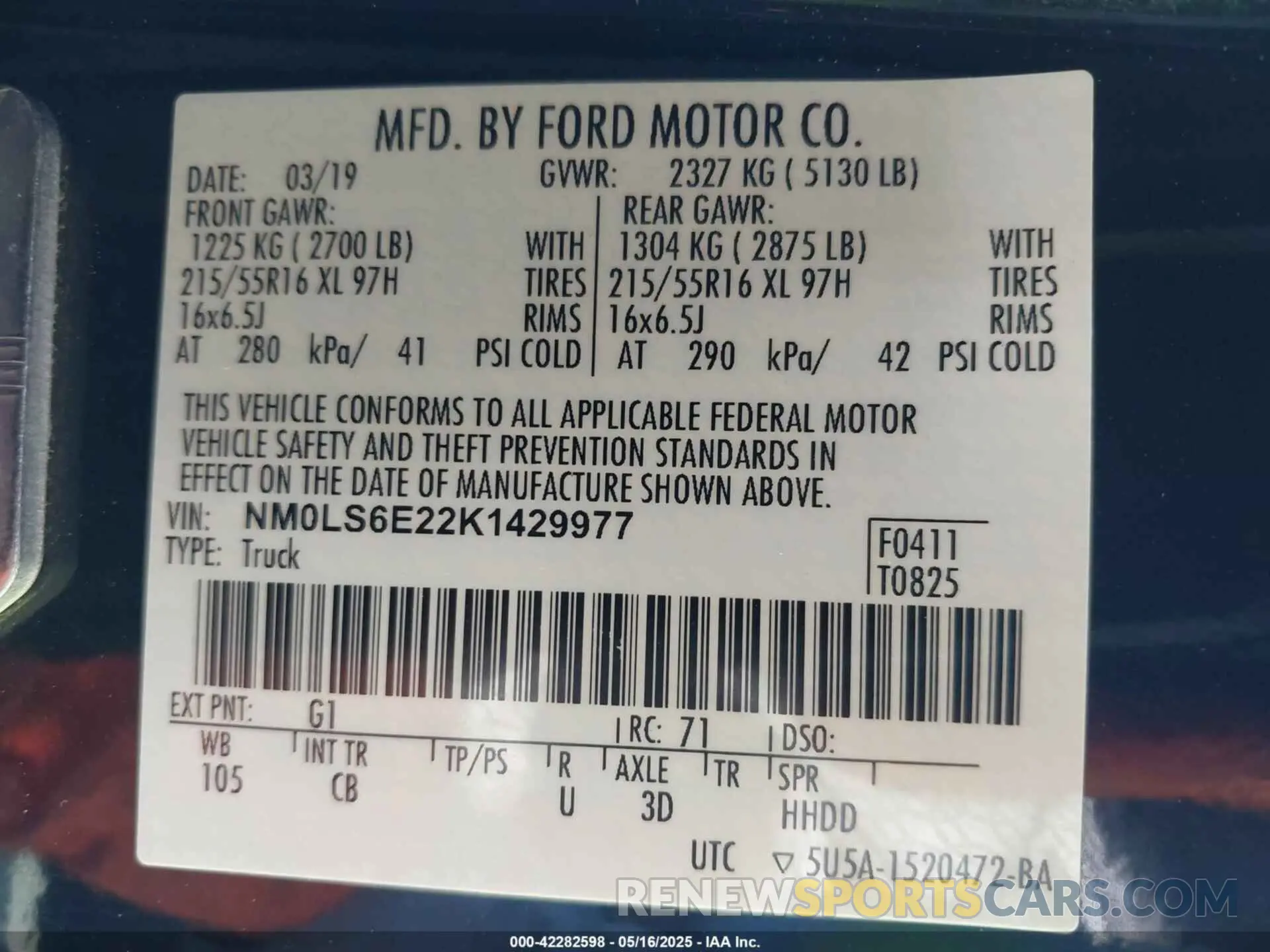 9 Photograph of a damaged car NM0LS6E22K1429977 FORD TRANSIT CONNECT 2019