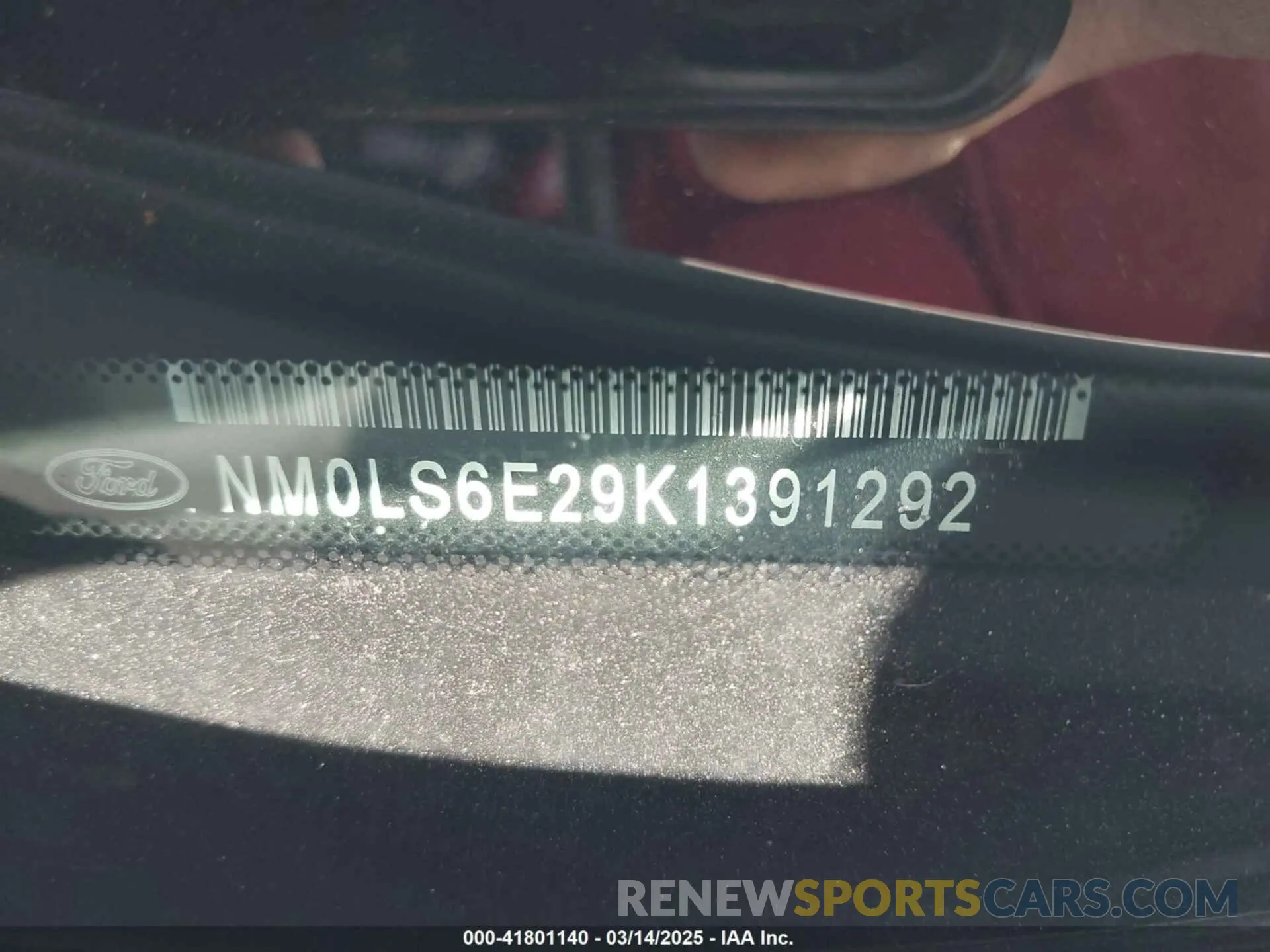 9 Фотография поврежденного автомобиля NM0LS6E29K1391292 FORD TRANSIT CONNECT 2019