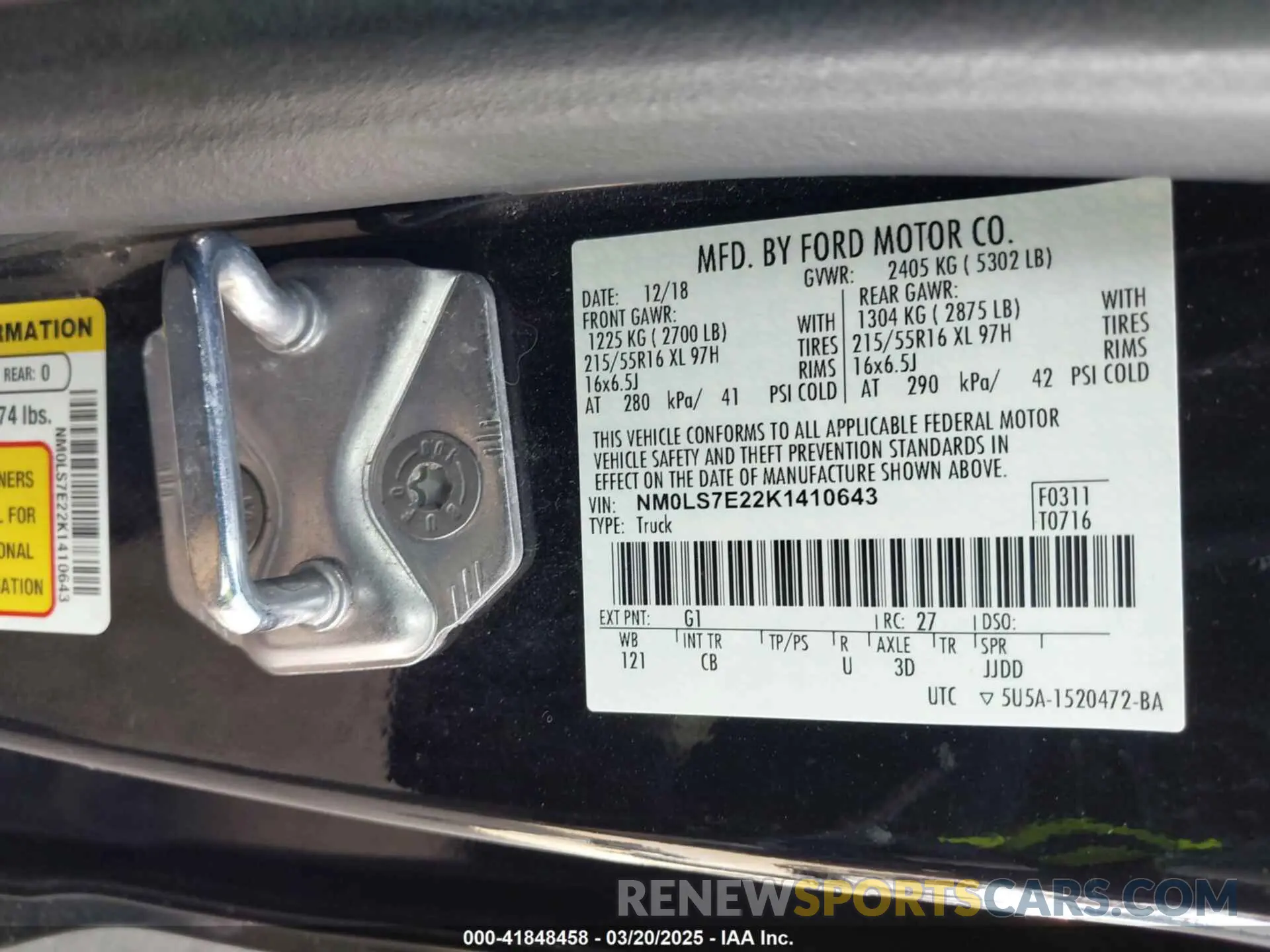 9 Photograph of a damaged car NM0LS7E22K1410643 FORD TRANSIT CONNECT 2019