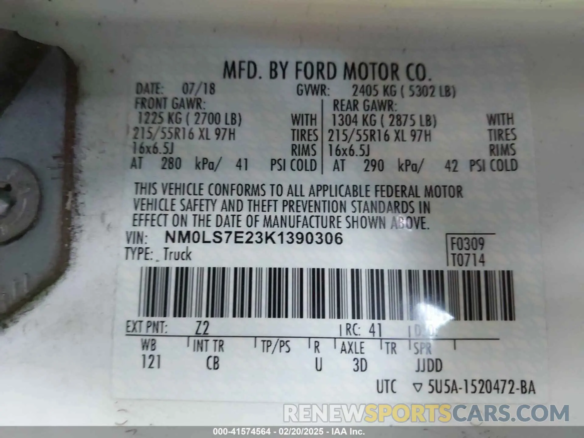 9 Photograph of a damaged car NM0LS7E23K1390306 FORD TRANSIT CONNECT 2019
