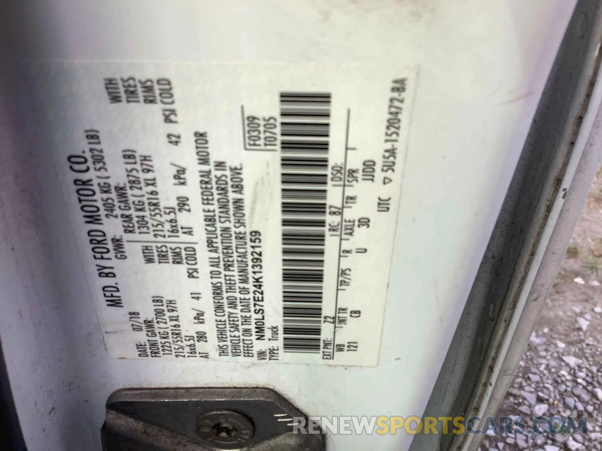 24 Фотография поврежденного автомобиля NM0LS7E24K1392159 FORD TRANSIT CONNECT 2019