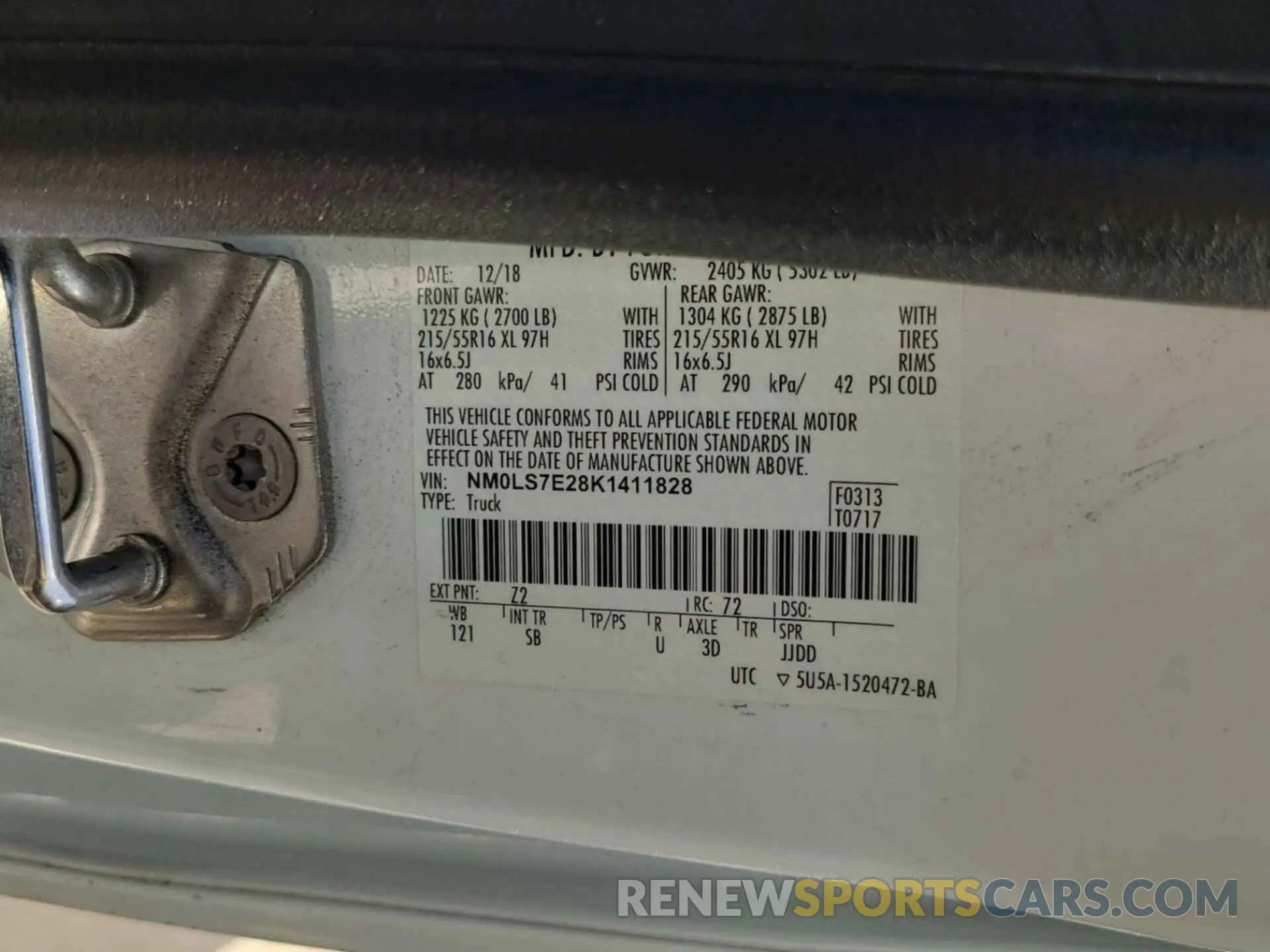 6 Фотография поврежденного автомобиля NM0LS7E28K1411828 FORD TRANSIT CONNECT 2019