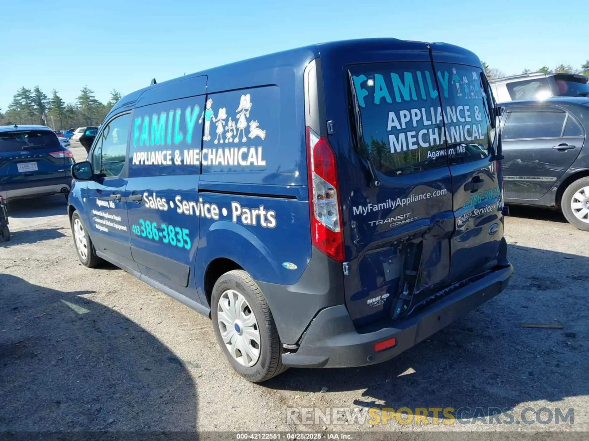 3 Фотография поврежденного автомобиля NM0LS7E28K1426636 FORD TRANSIT CONNECT 2019