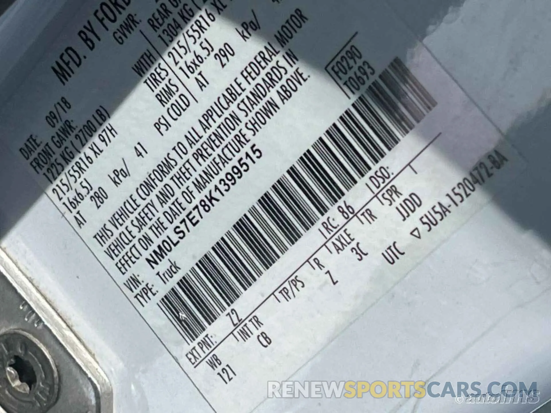 6 Photograph of a damaged car NM0LS7E78K1399515 FORD TRANSIT CONNECT 2019