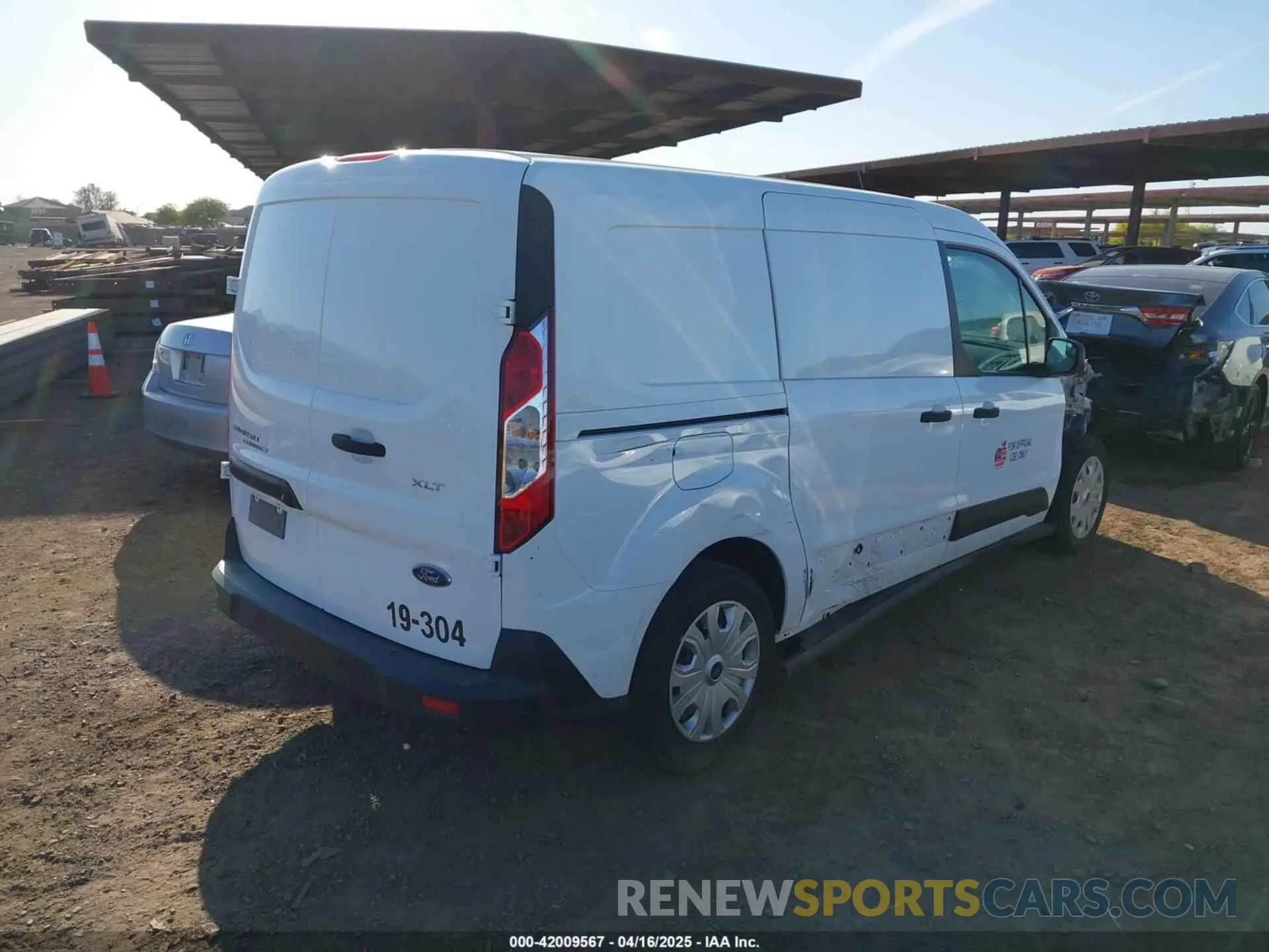 4 Фотография поврежденного автомобиля NM0LS7F28K1415666 FORD TRANSIT CONNECT 2019