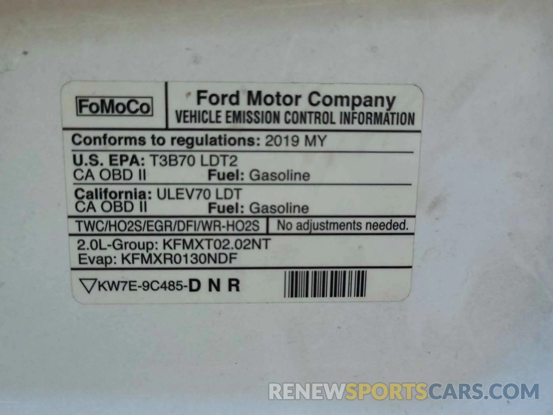 18 Photograph of a damaged car NM0LS7F2XK1403650 FORD TRANSIT CONNECT 2019