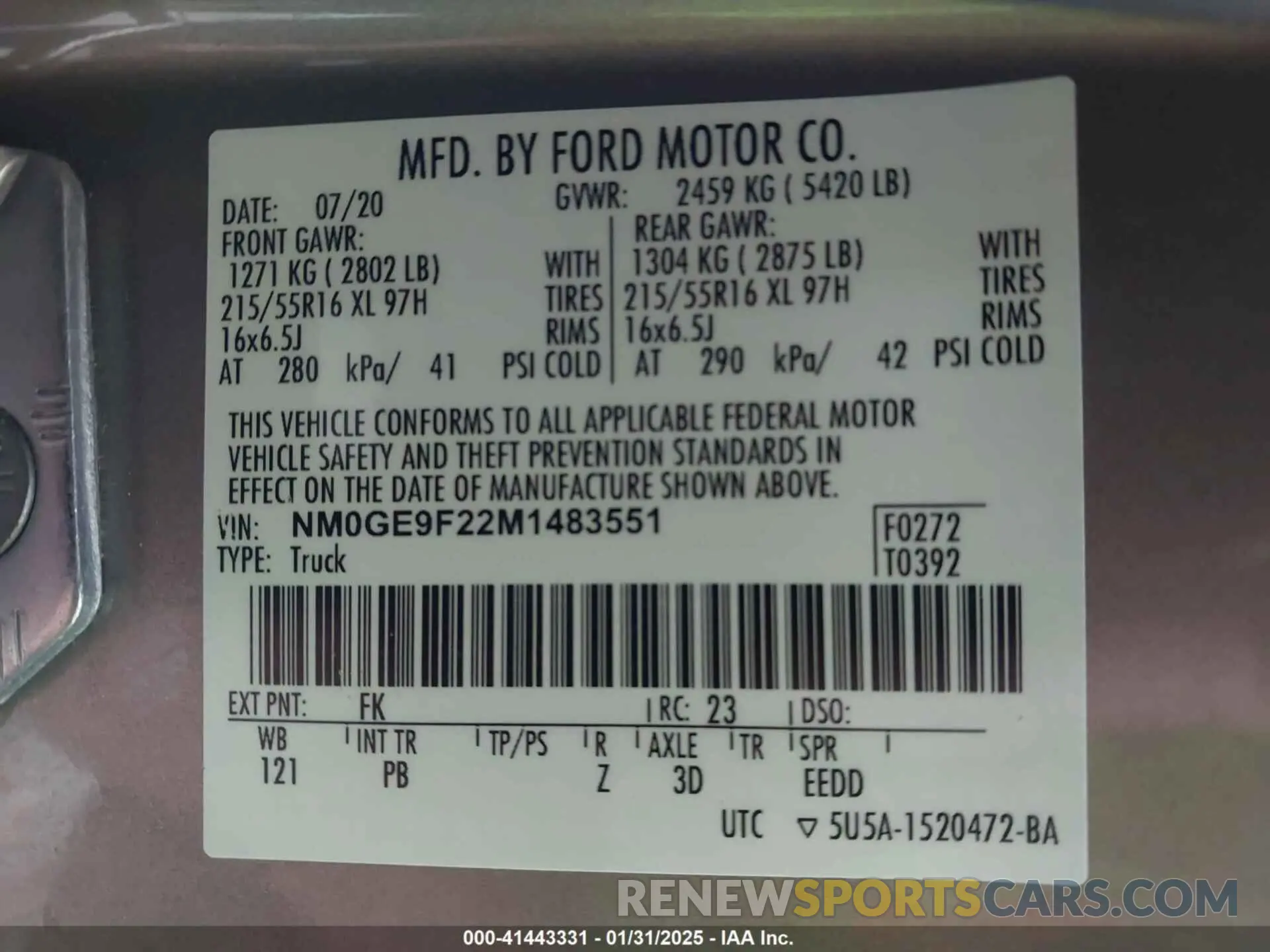9 Фотография поврежденного автомобиля NM0GE9F22M1483551 FORD TRANSIT CONNECT 2021