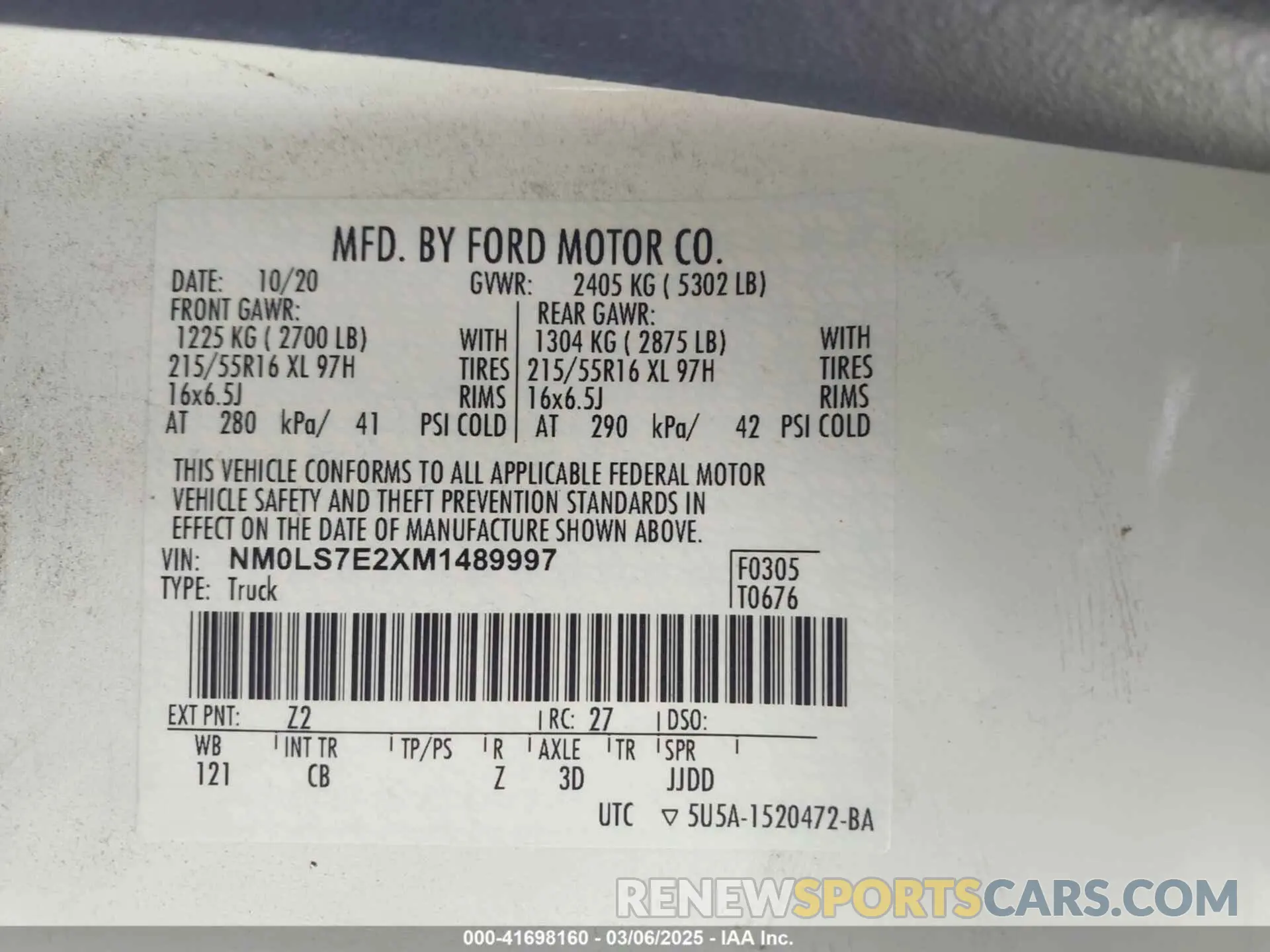 9 Photograph of a damaged car NM0LS7E2XM1489997 FORD TRANSIT CONNECT 2021