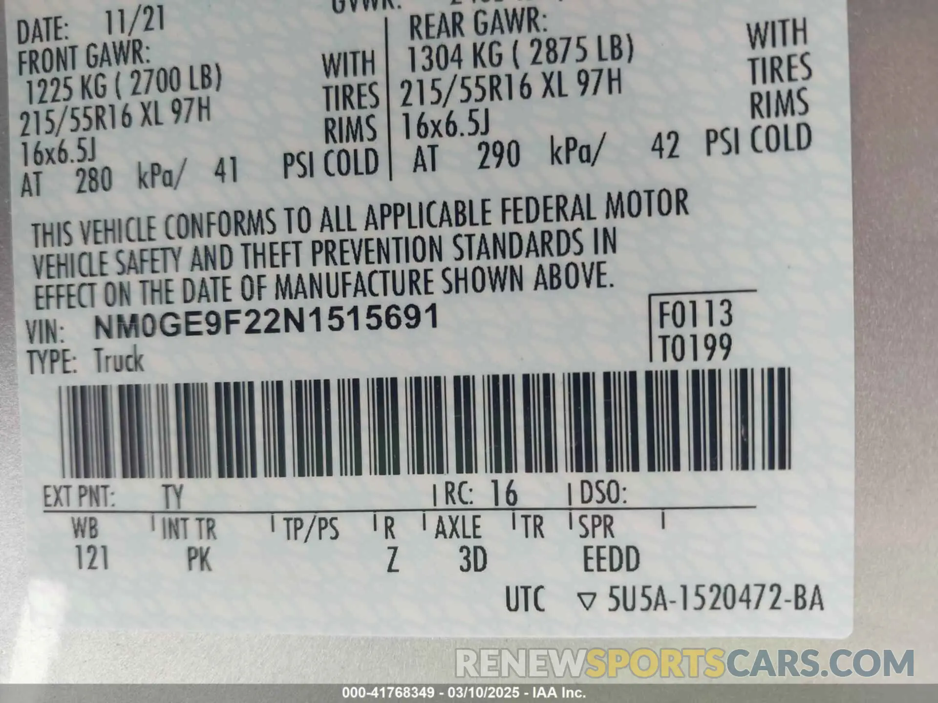 9 Photograph of a damaged car NM0GE9F22N1515691 FORD TRANSIT CONNECT 2022
