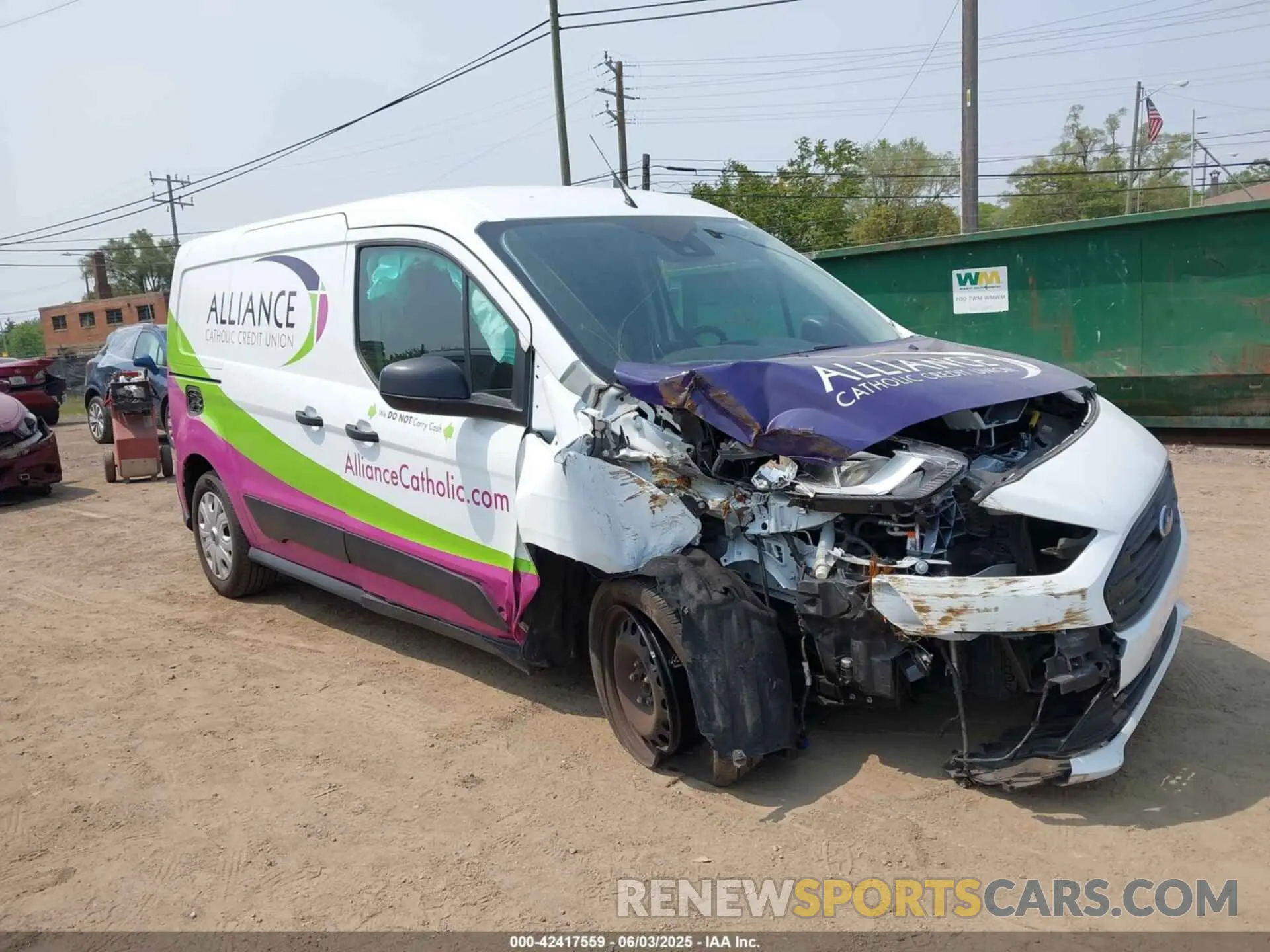 1 Фотография поврежденного автомобиля NM0LS7T21N1523295 FORD TRANSIT CONNECT 2022