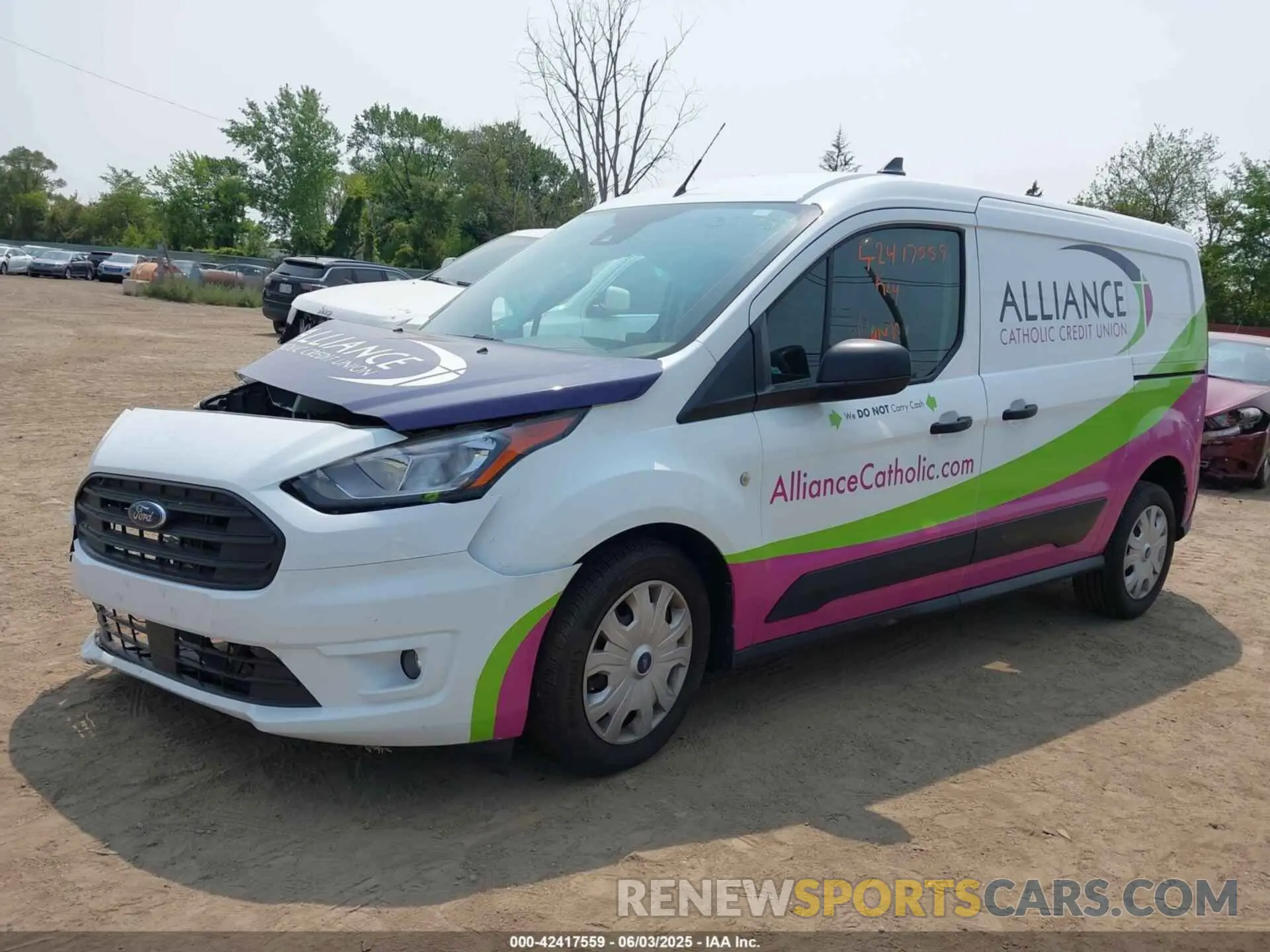 2 Фотография поврежденного автомобиля NM0LS7T21N1523295 FORD TRANSIT CONNECT 2022