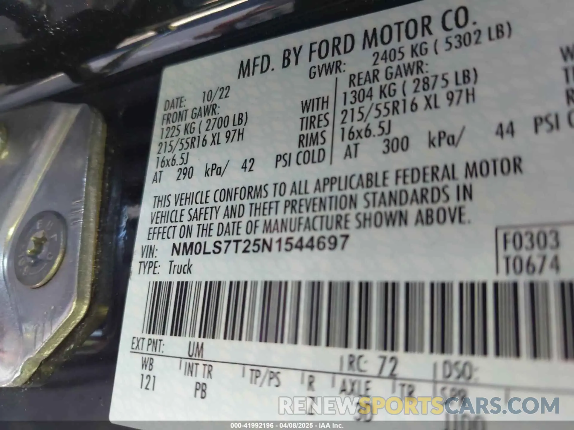 9 Photograph of a damaged car NM0LS7T25N1544697 FORD TRANSIT CONNECT 2022