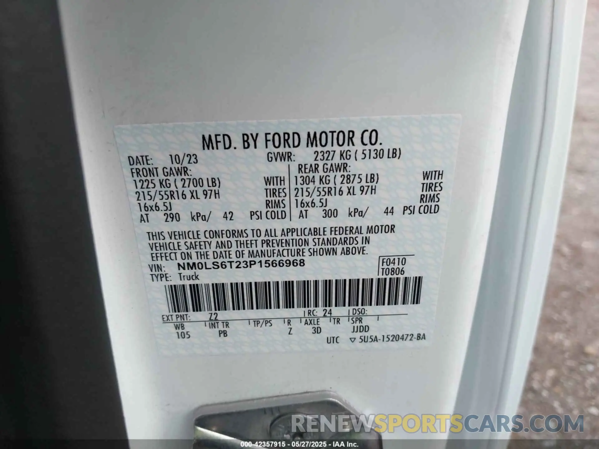 9 Photograph of a damaged car NM0LS6T23P1566968 FORD TRANSIT CONNECT 2023