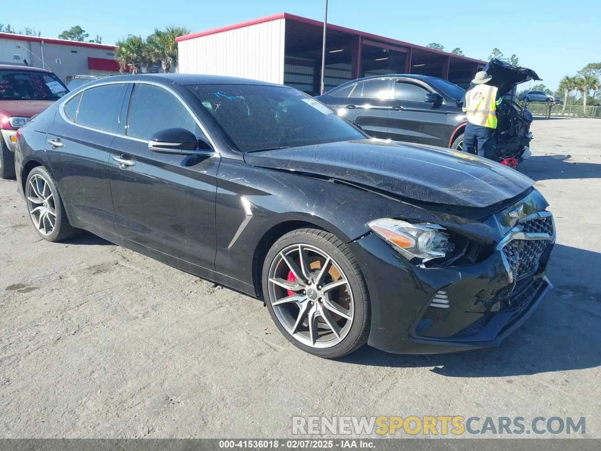 1 Photograph of a damaged car KMTG24LA4KU016333 GENESIS G70 2019