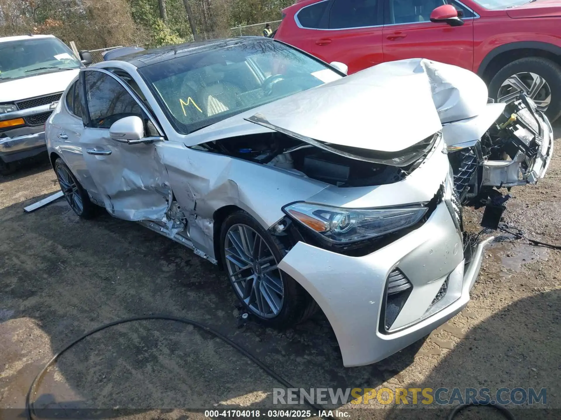 1 Photograph of a damaged car KMTG34LA5KU026611 GENESIS G70 2019