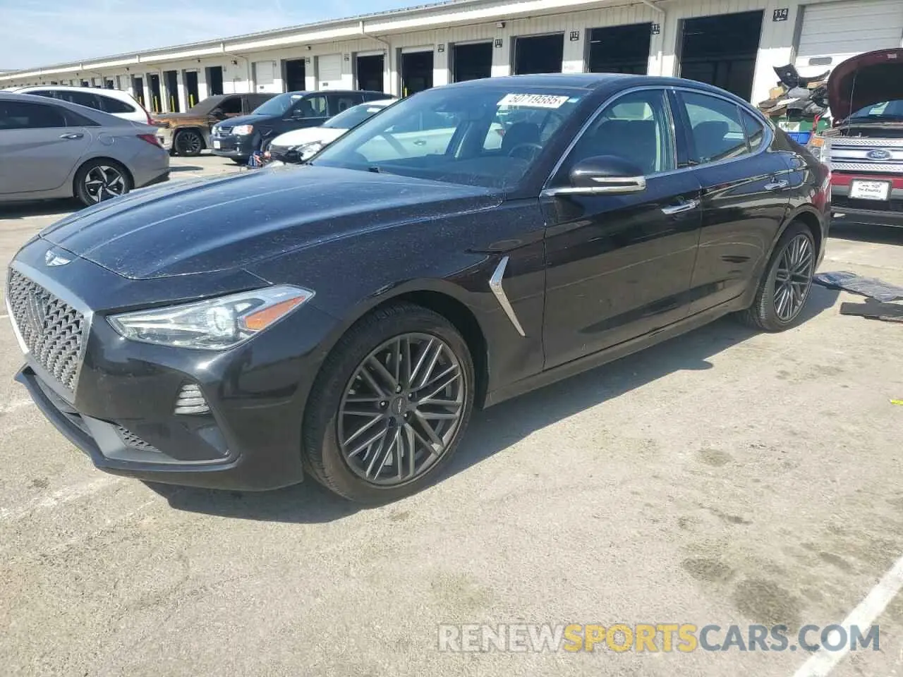 1 Photograph of a damaged car KMTG34LA9KU022979 GENESIS G70 2019