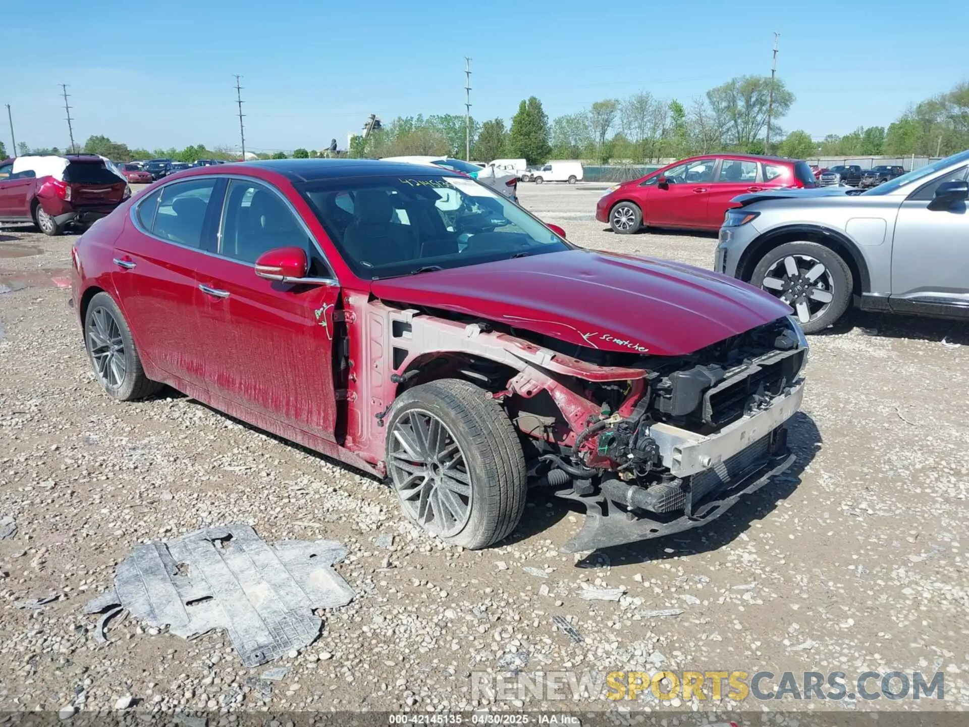 1 Фотография поврежденного автомобиля KMTG34LE0KU039981 GENESIS G70 2019