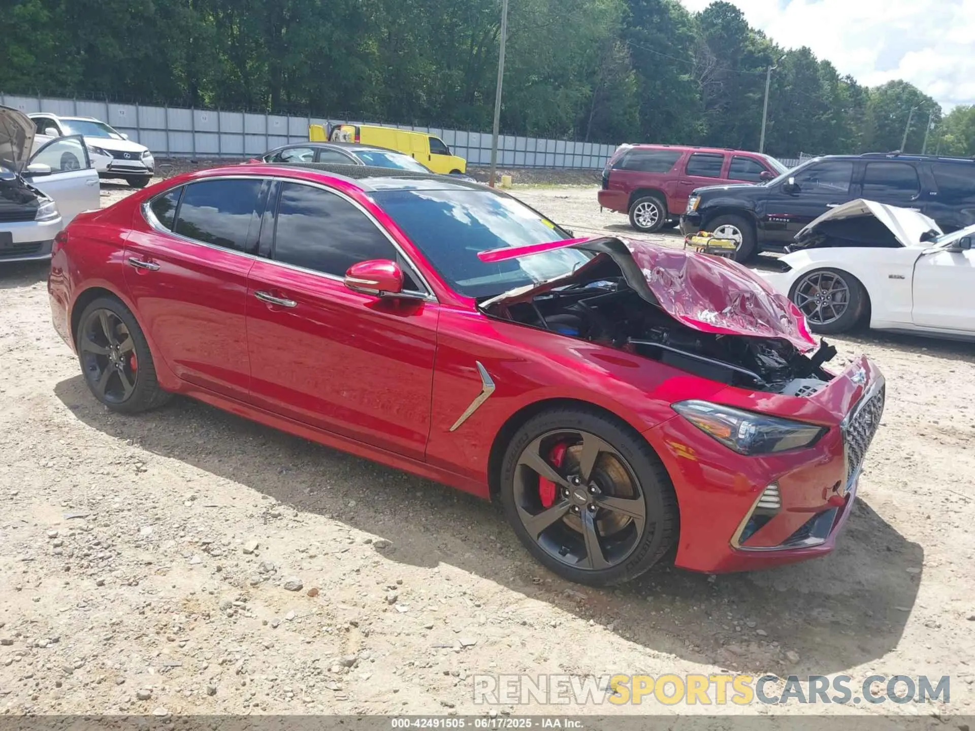 1 Photograph of a damaged car KMTG34LE3KU031793 GENESIS G70 2019
