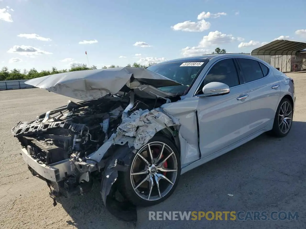 1 Фотография поврежденного автомобиля KMTG34LE3KU039652 GENESIS G70 2019