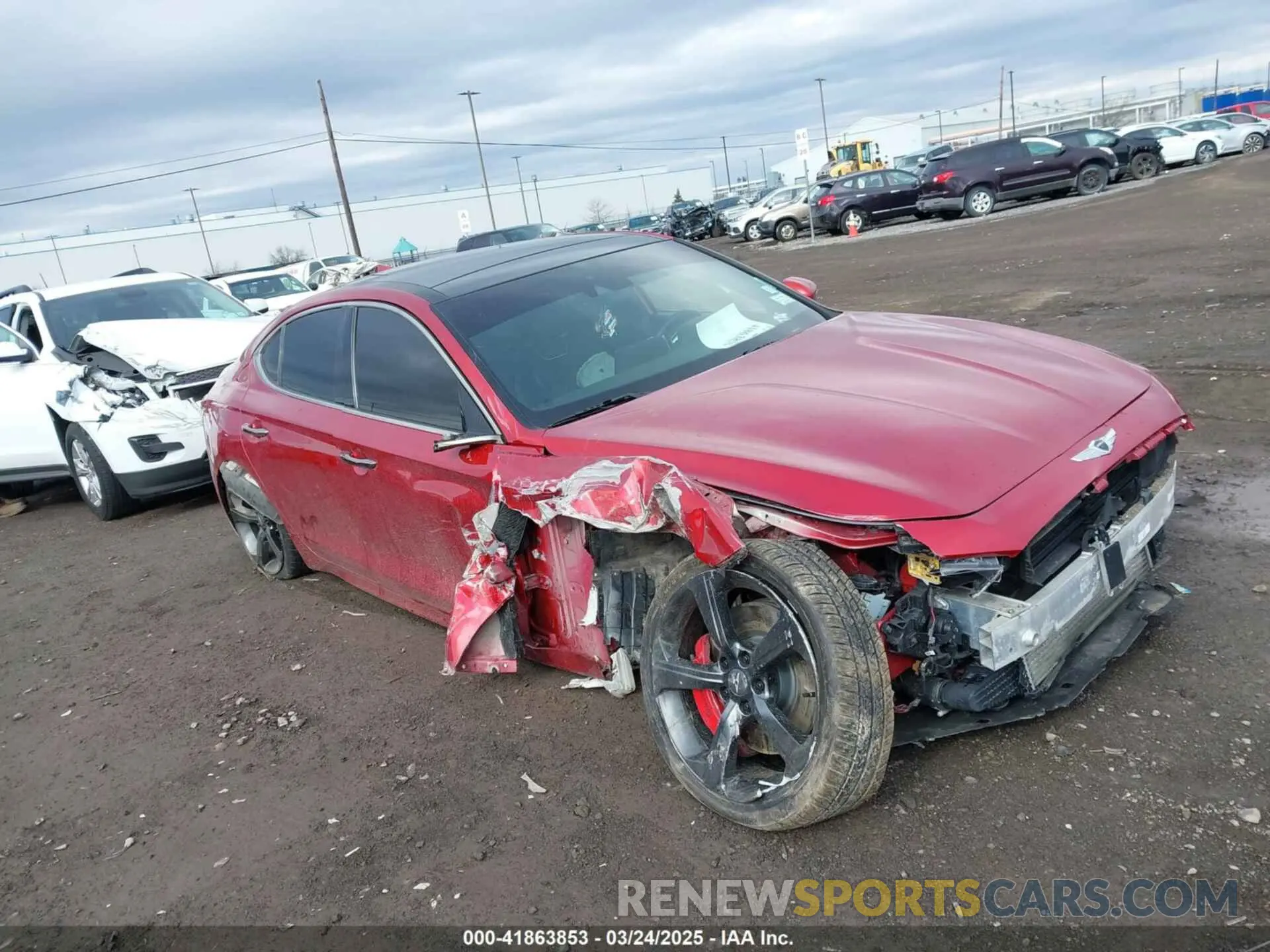 1 Photograph of a damaged car KMTG34LE7KU017931 GENESIS G70 2019