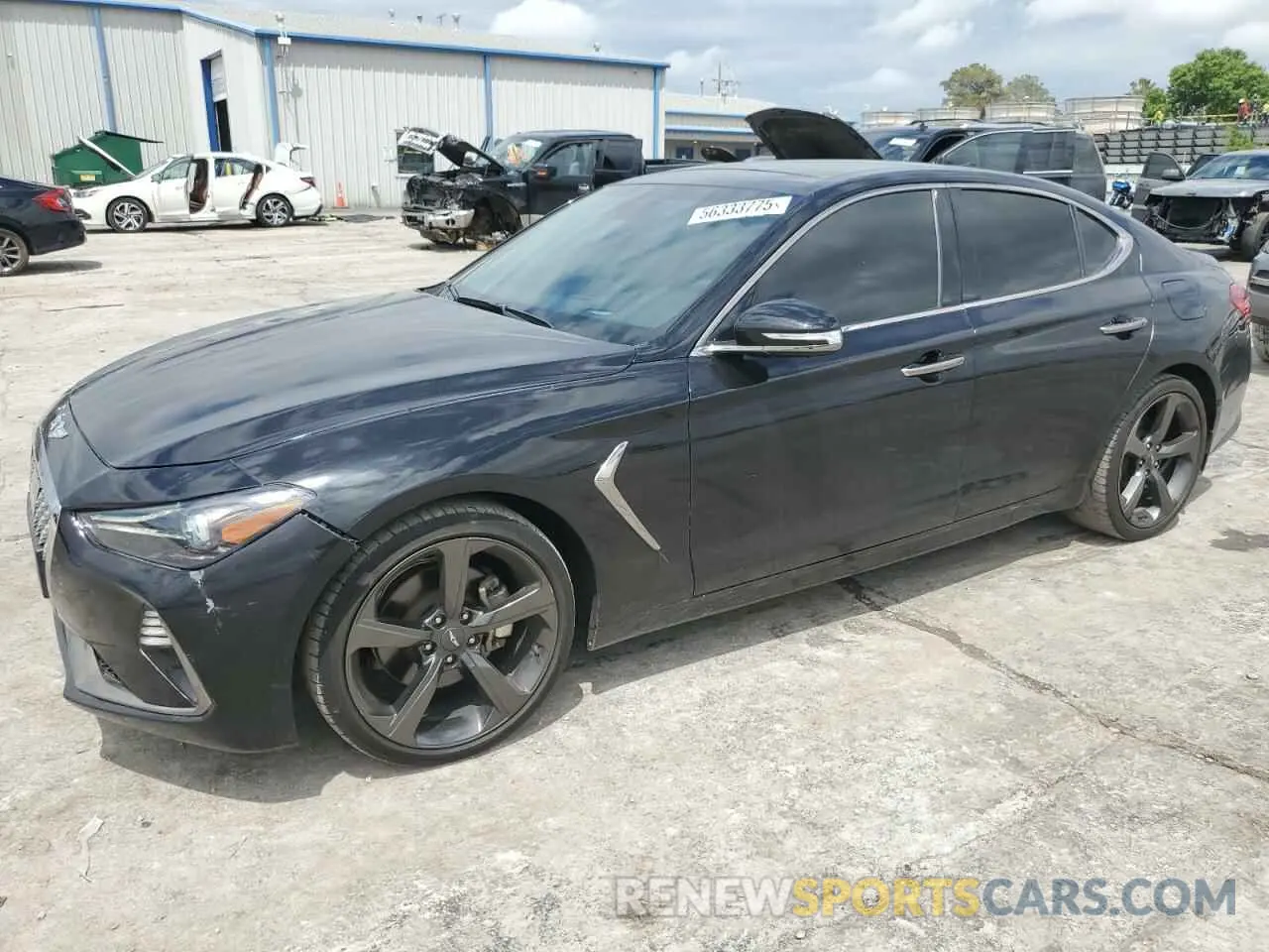 1 Photograph of a damaged car KMTG44LA0KU037450 GENESIS G70 2019