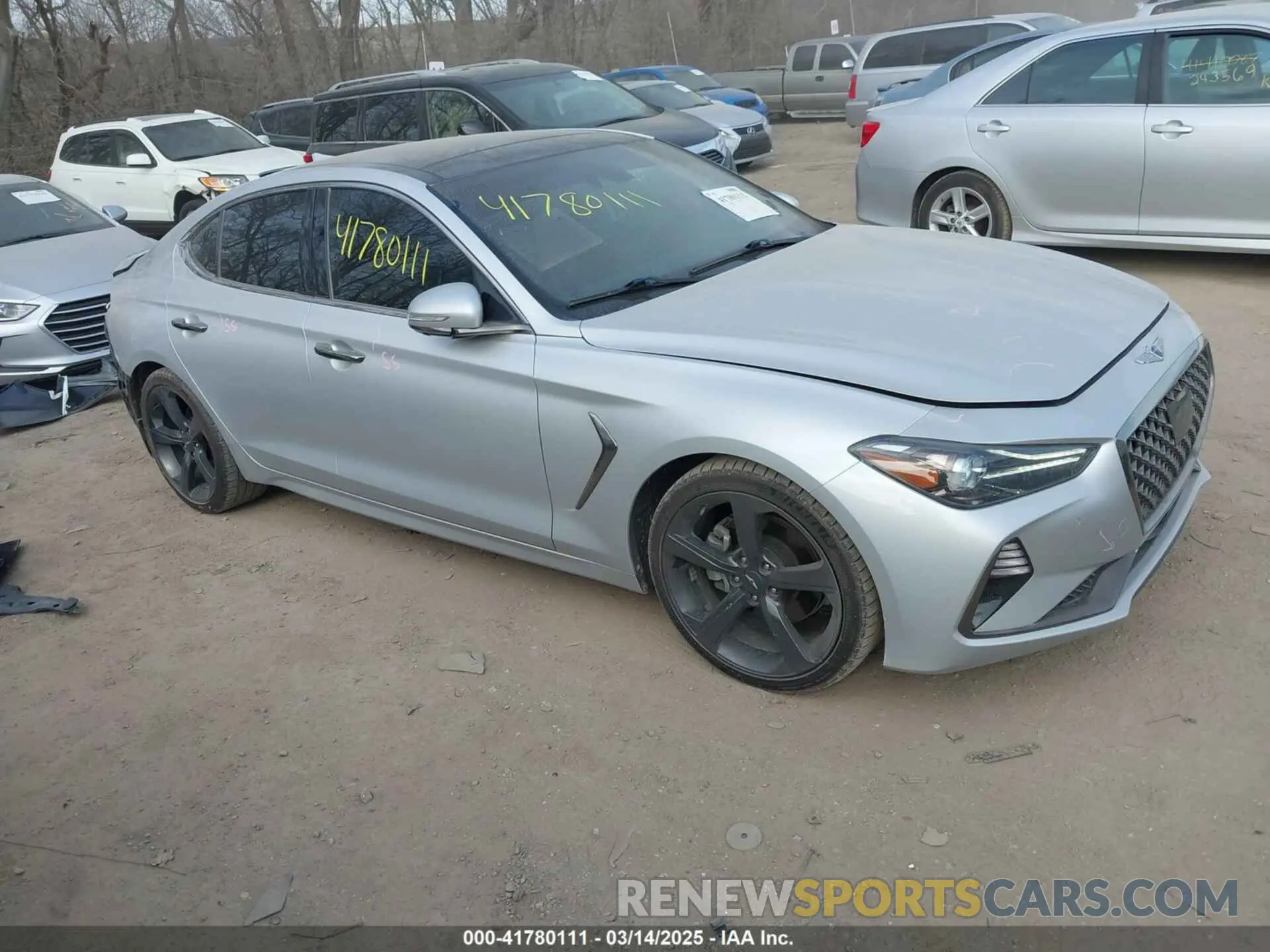 1 Photograph of a damaged car KMTG44LA2KU034212 GENESIS G70 2019
