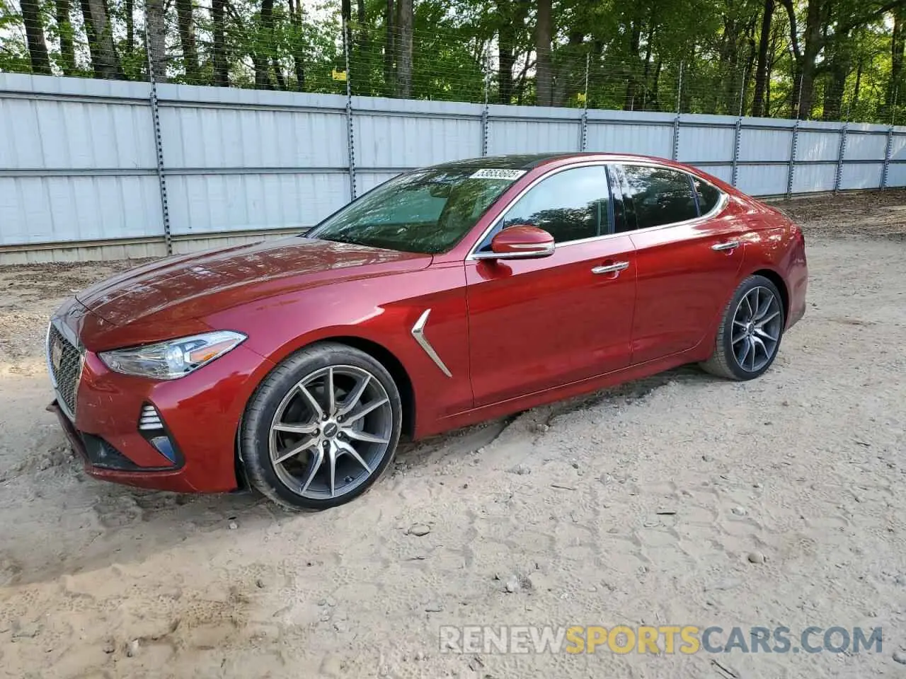 1 Photograph of a damaged car KMTG44LA8KU022646 GENESIS G70 2019