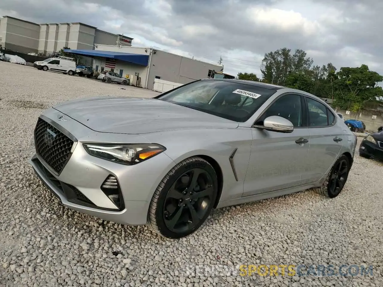 1 Photograph of a damaged car KMTG44LAXKU026617 GENESIS G70 2019