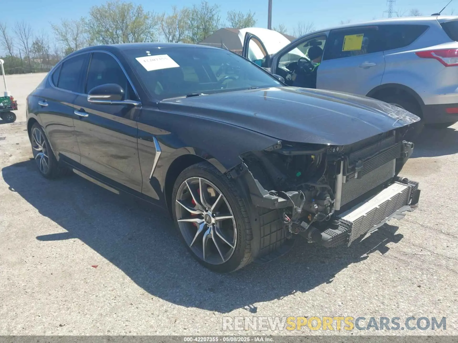 1 Photograph of a damaged car KMTG54LE3KU017600 GENESIS G70 2019