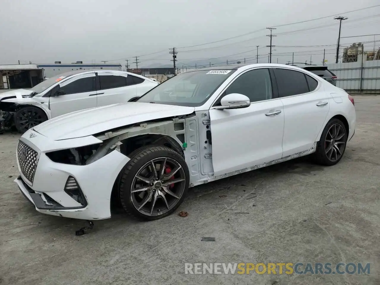 1 Photograph of a damaged car KMTG74LEXKU024019 GENESIS G70 2019