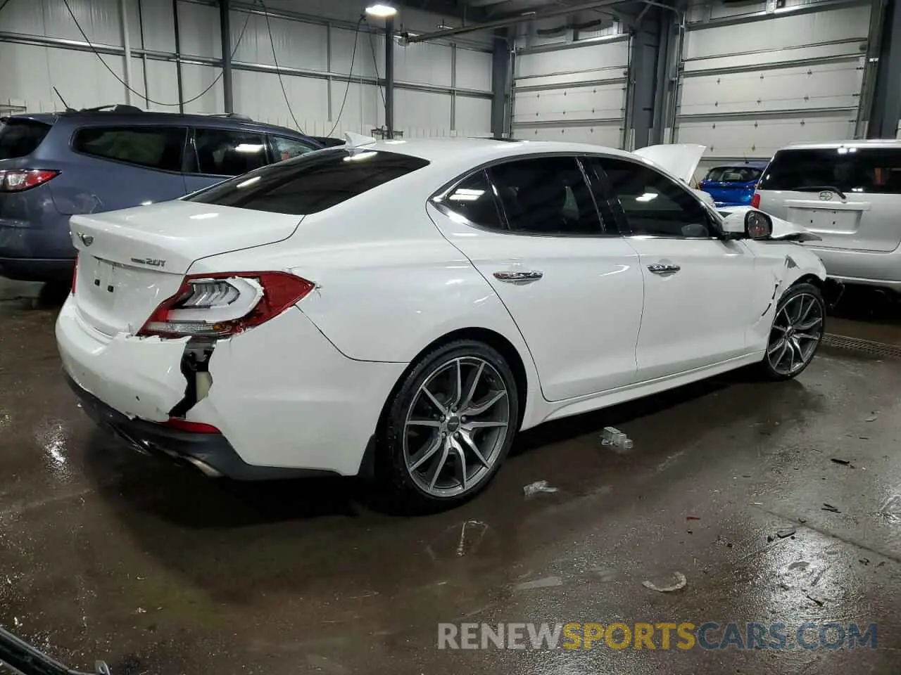 3 Фотография поврежденного автомобиля KMTG44LA6LU055517 GENESIS G70 2020