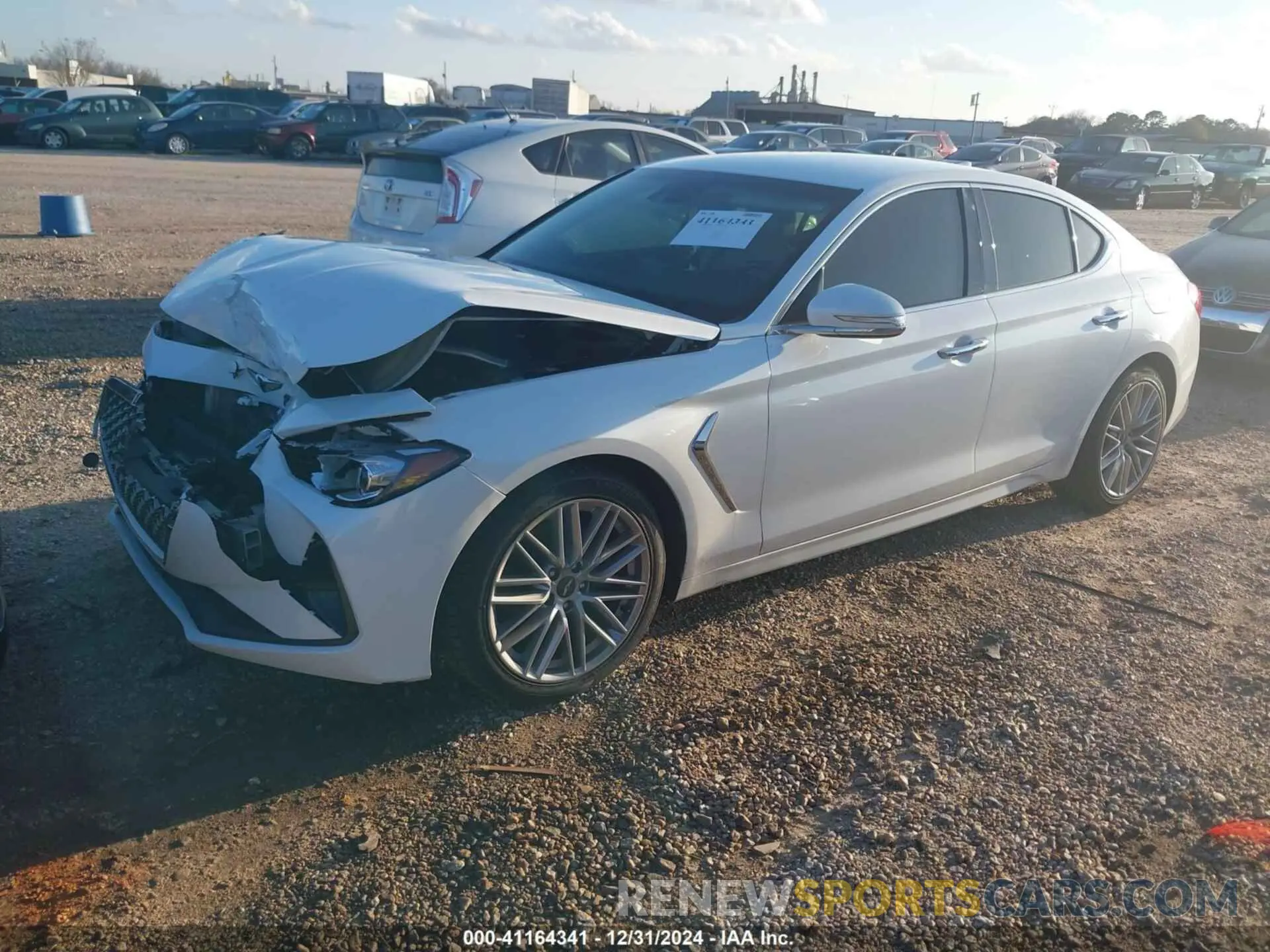 2 Photograph of a damaged car KMTG64LA8LU056386 GENESIS G70 2020