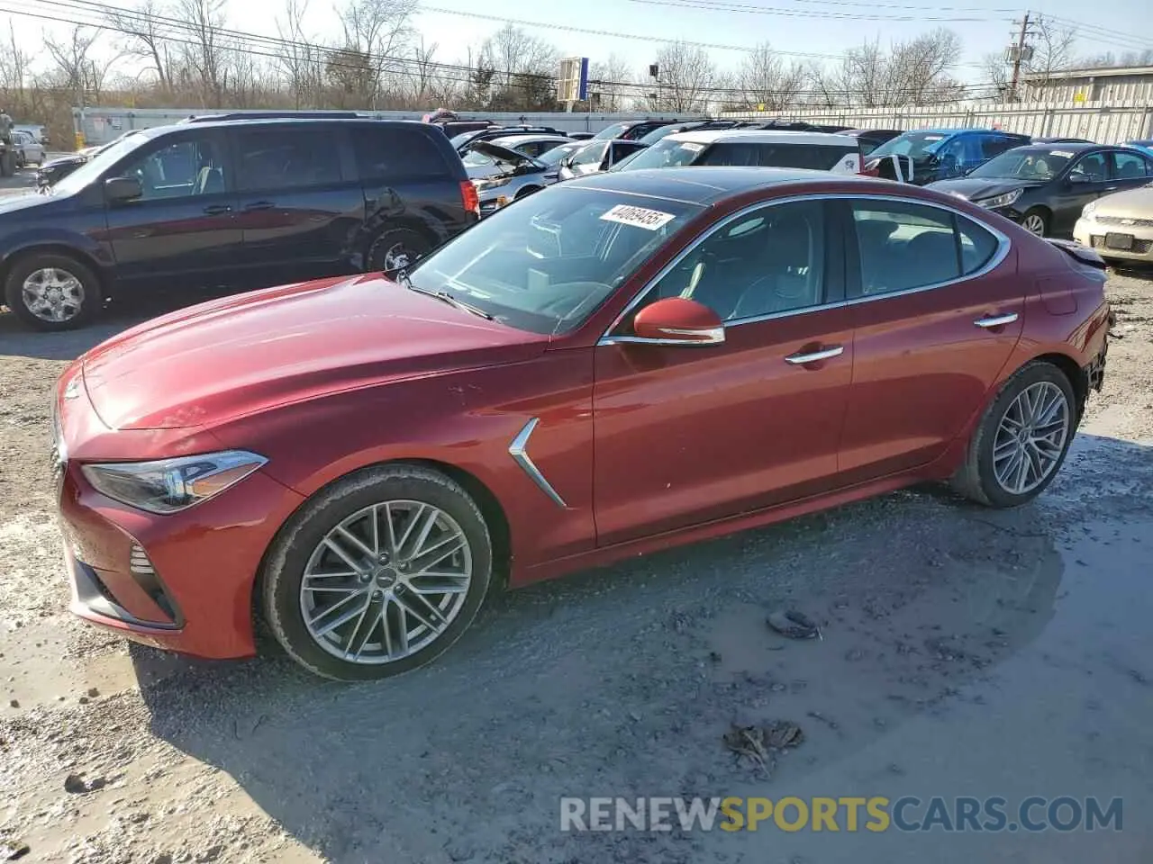 1 Photograph of a damaged car KMTG34LA7MU072427 GENESIS G70 2021