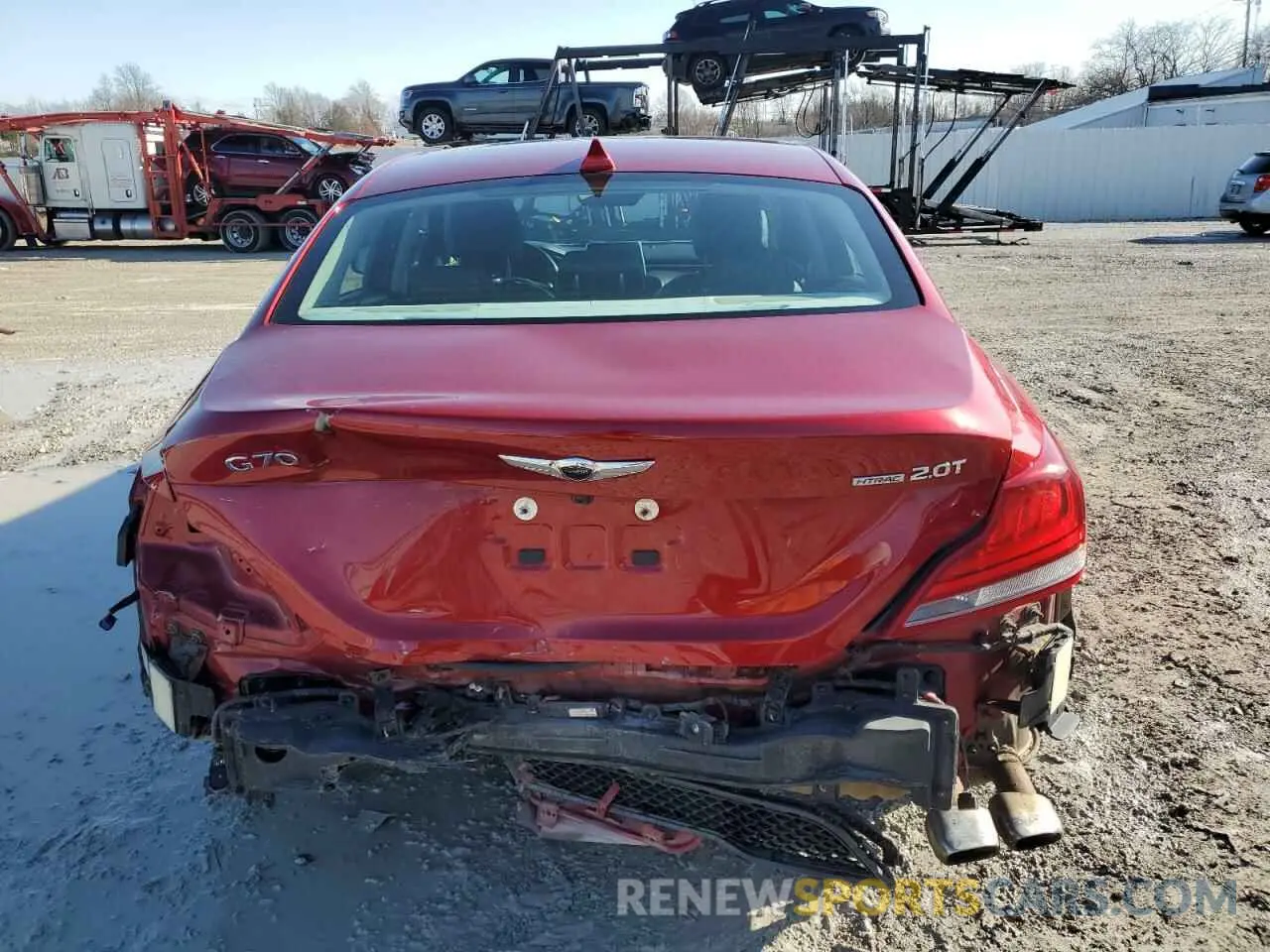 6 Photograph of a damaged car KMTG34LA7MU072427 GENESIS G70 2021
