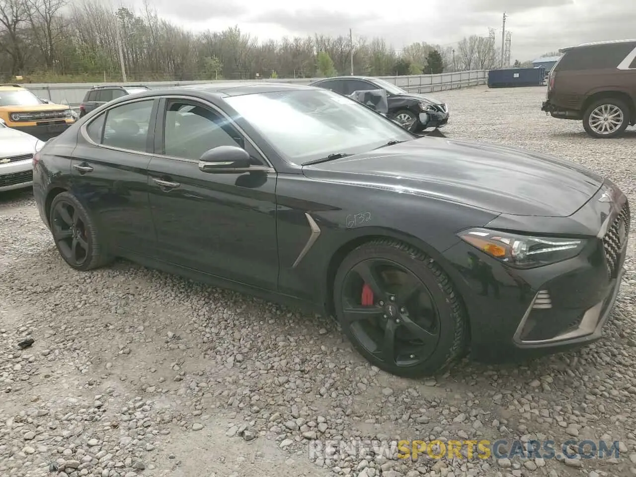 4 Photograph of a damaged car KMTG34LE0MU070859 GENESIS G70 2021