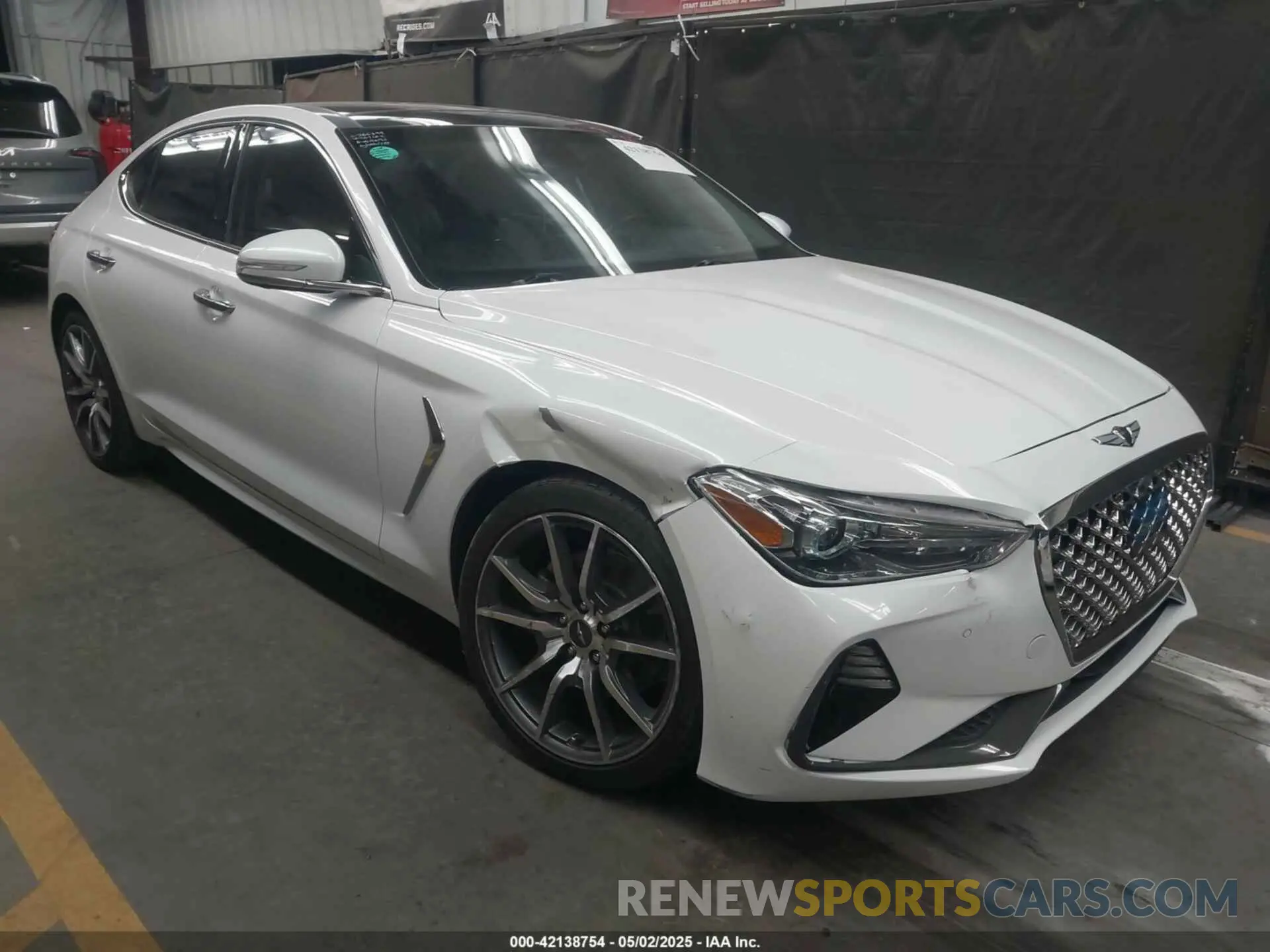 1 Photograph of a damaged car KMTG44LA2MU067102 GENESIS G70 2021