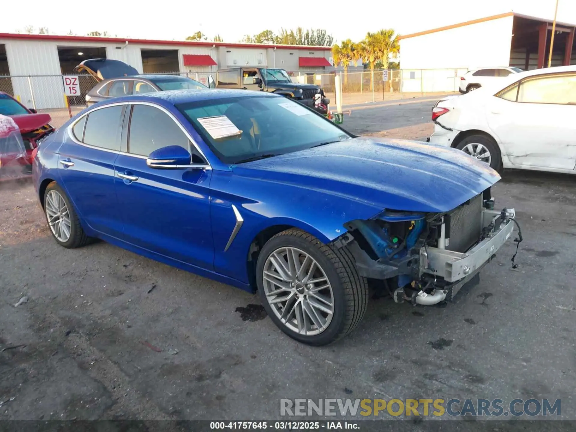 1 Photograph of a damaged car KMTG64LA9MU067141 GENESIS G70 2021
