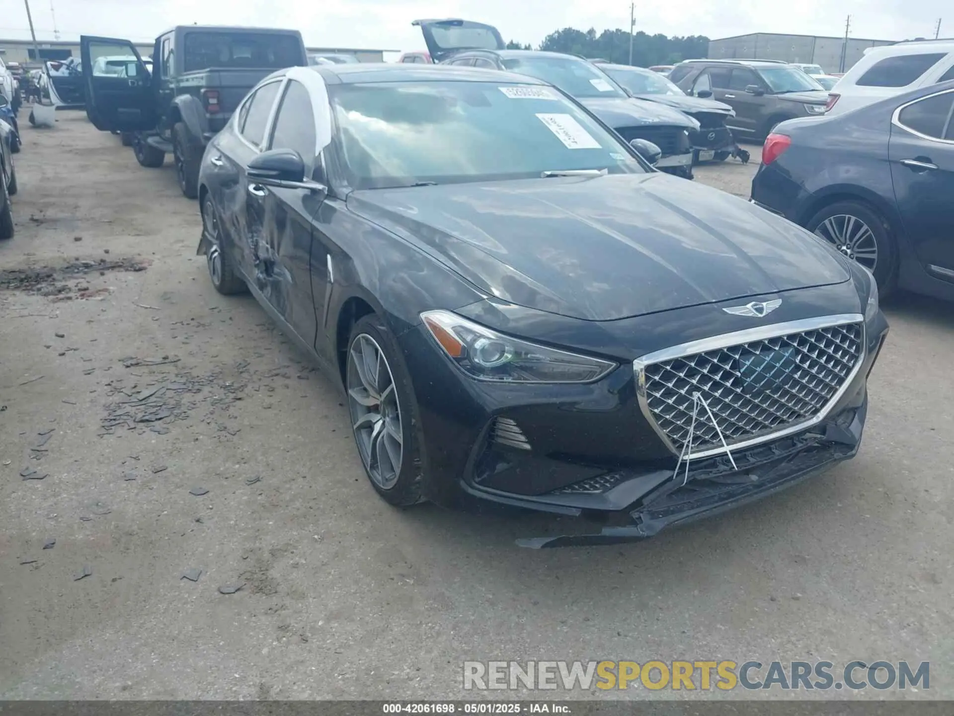 1 Photograph of a damaged car KMTG74LEXMU071473 GENESIS G70 2021